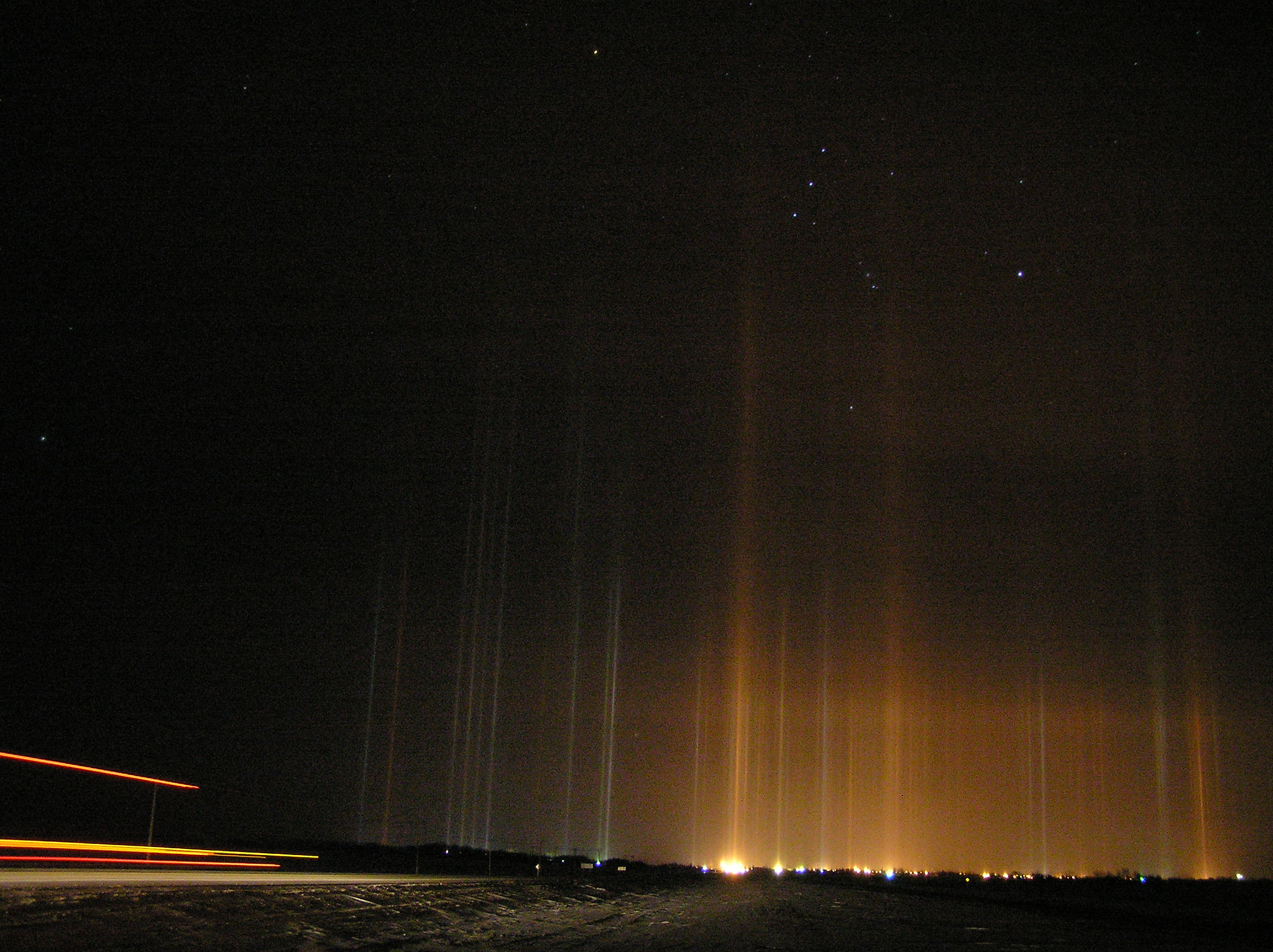 Olympus C770UZ sample photo. Light pillars over moosomin photography