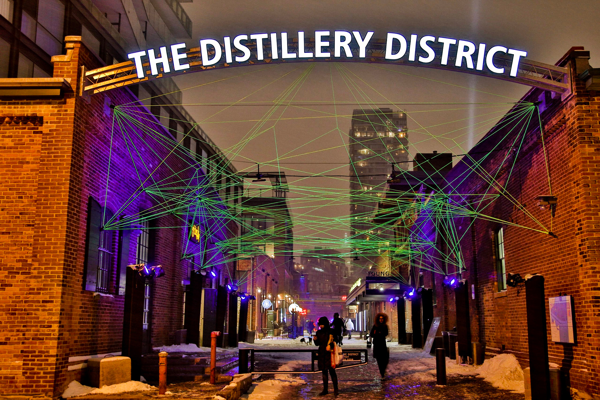 Canon EOS 5DS + Canon EF 24-105mm F4L IS USM sample photo. The distillery district's light installation. photography