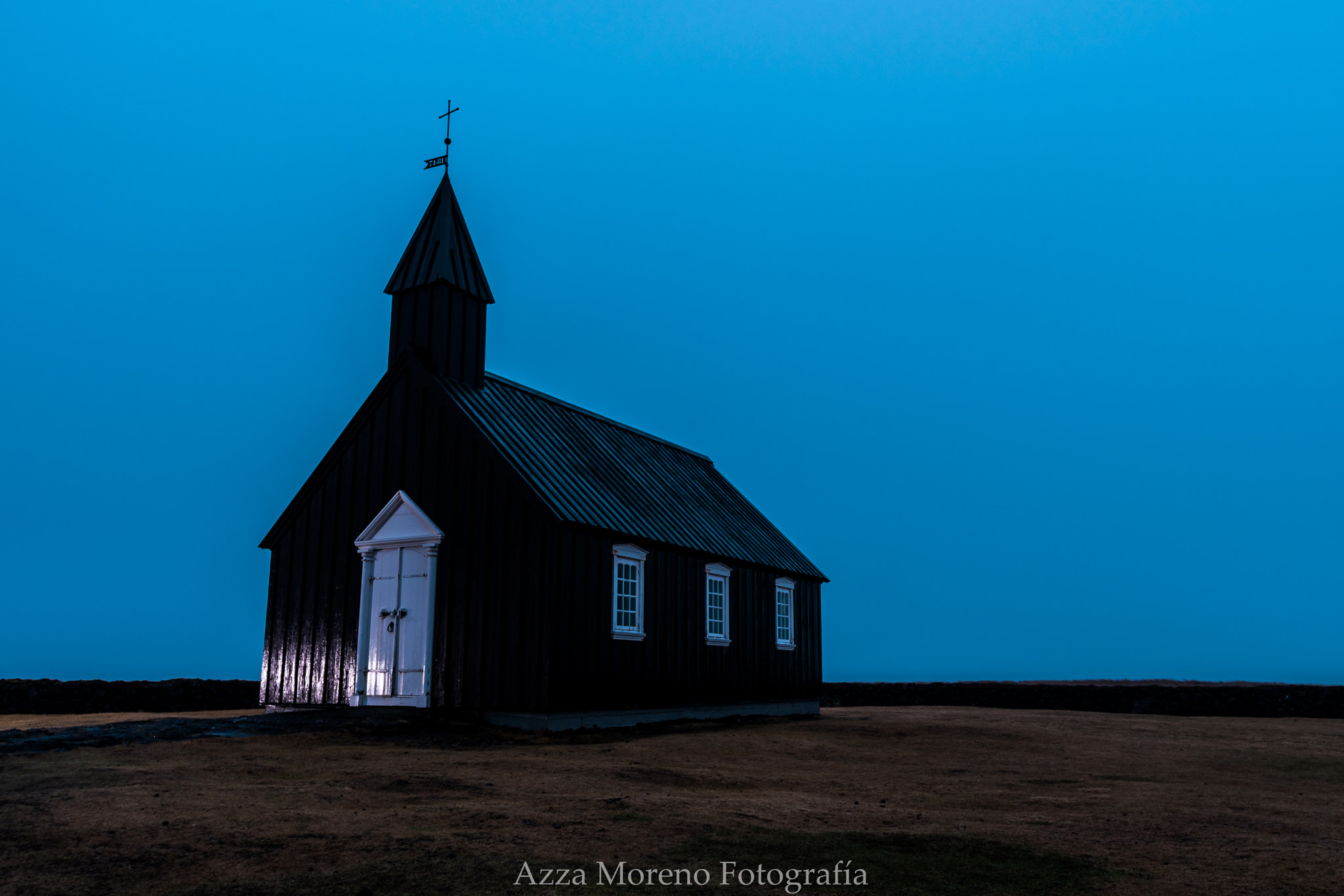 Nikon D500 sample photo. Budir black church, iceland photography