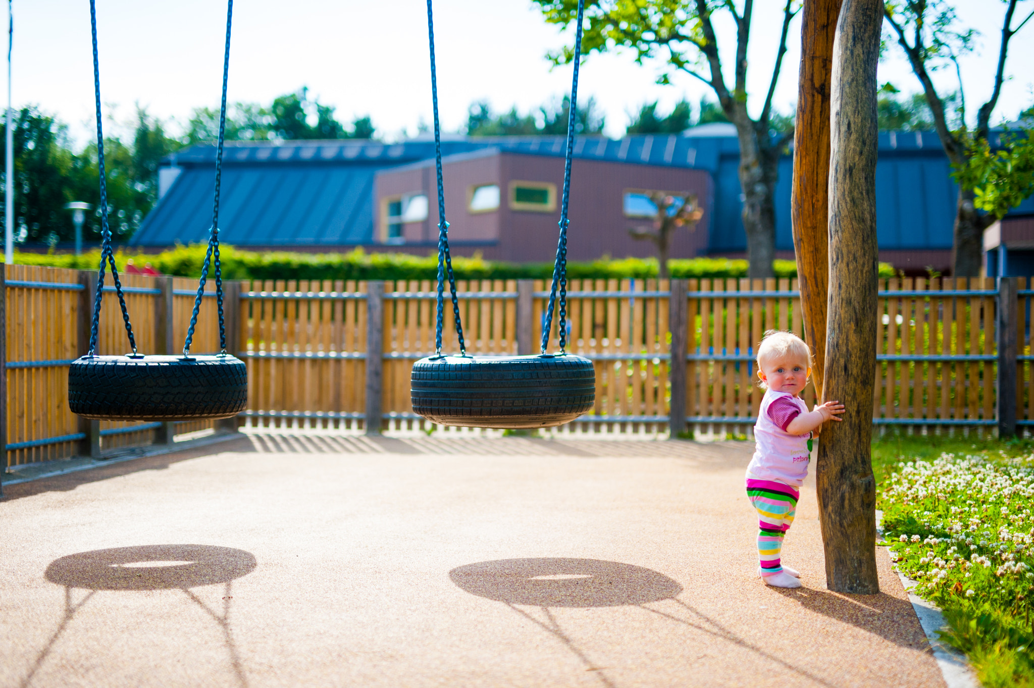 Nikon D700 + Sigma 50mm F1.4 DG HSM Art sample photo. Little princess checking out the playground photography