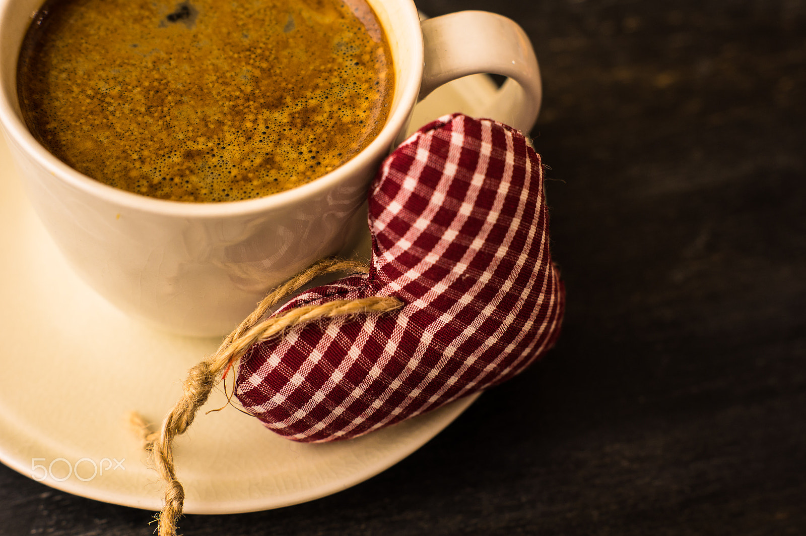Sony SLT-A55 (SLT-A55V) sample photo. Cup of coffee with heart shaped gifts photography