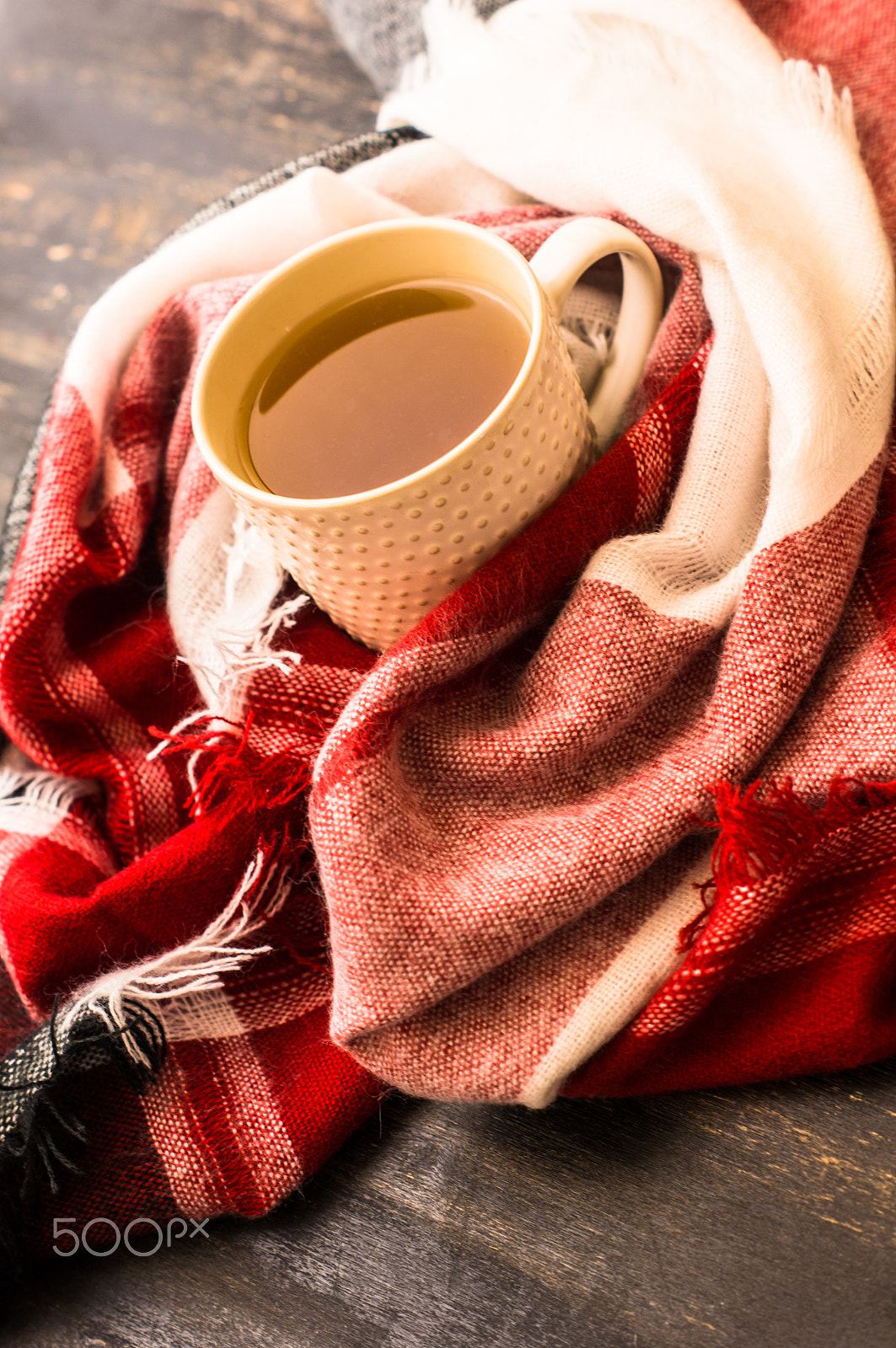 Sony SLT-A55 (SLT-A55V) + Sony DT 50mm F1.8 SAM sample photo. Cup of tea and scarf photography