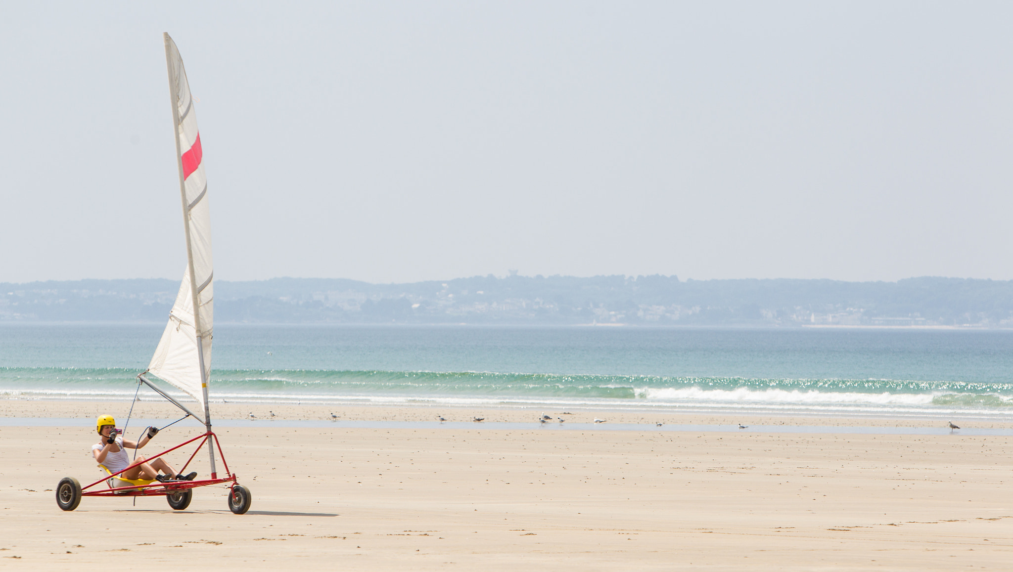 Canon EOS-1D Mark IV sample photo. Sand yachting in brittany photography
