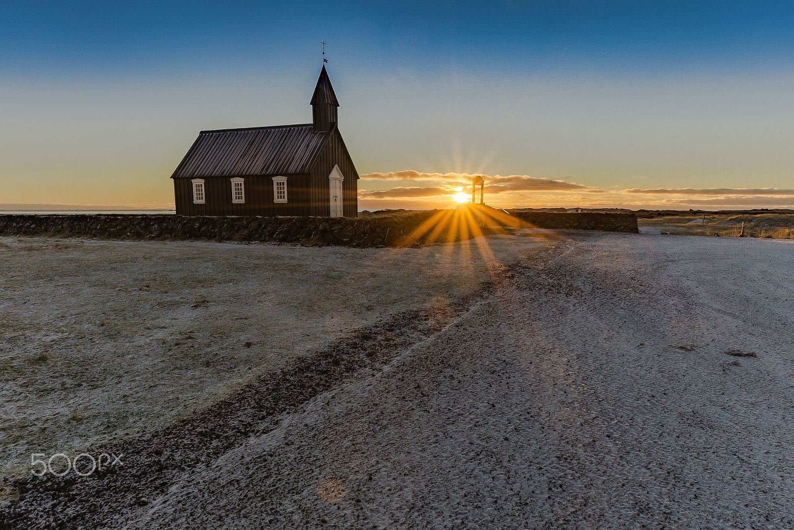Sony a6000 sample photo. The black church in snæfellsness peninsula,iceland photography