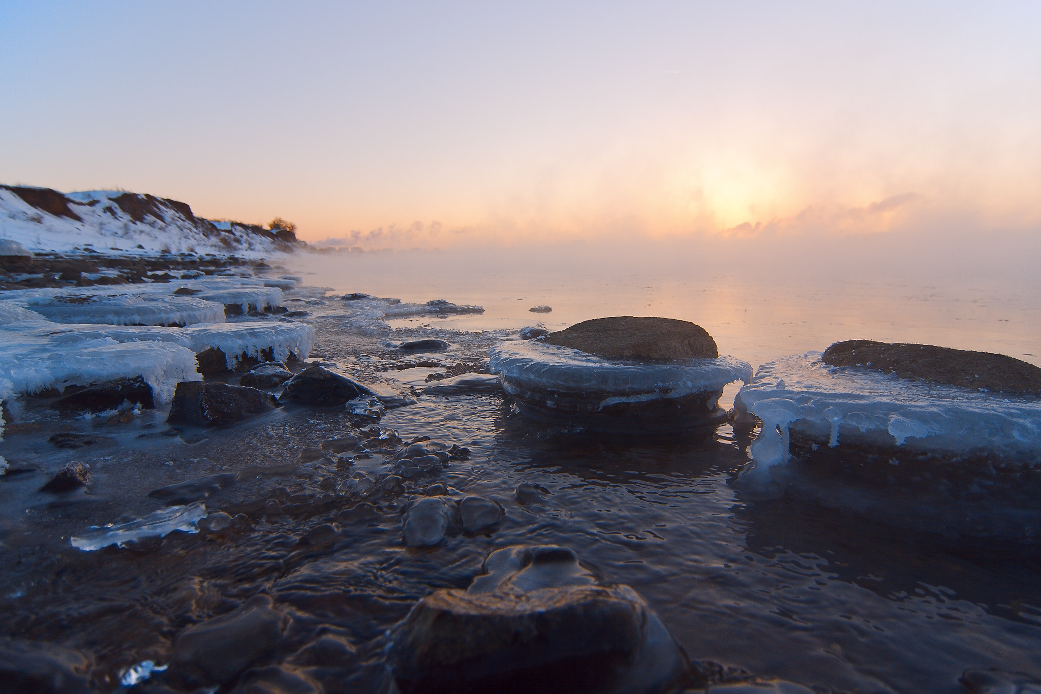 Tokina AT-X Pro 12-24mm F4 (IF) DX sample photo. Зима над Волгой / winter over the river photography