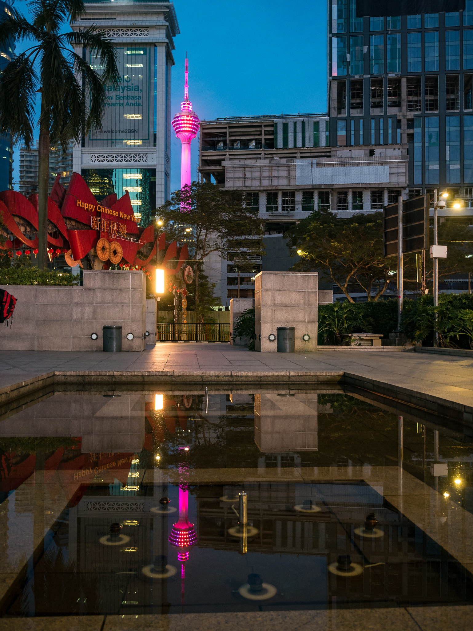 Panasonic Lumix DMC-G7 sample photo. Kl tower reflections, kl malaysia 2017 photography