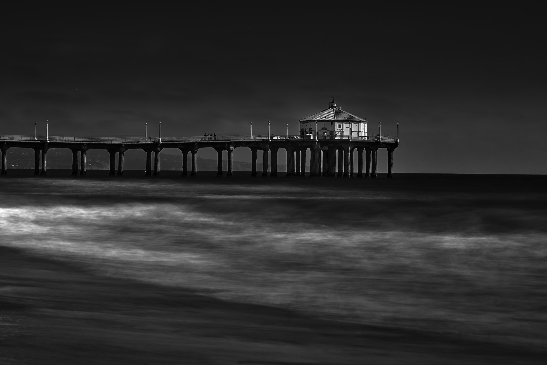 Sony Planar T* 85mm F1.4 ZA sample photo. Manhattan beach pier long exposure 13212 photography