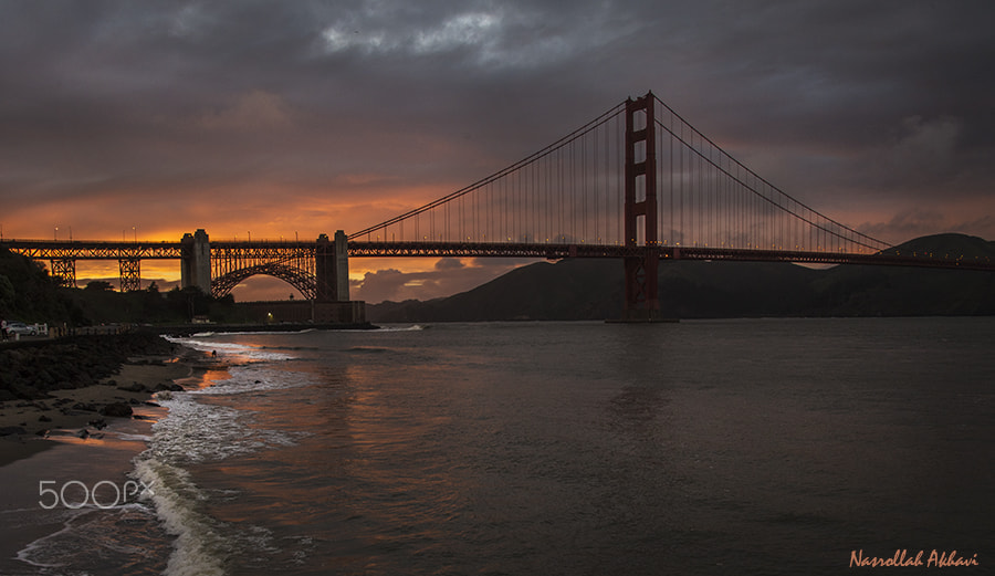 Nikon D5 sample photo. Golden gate sunset photography