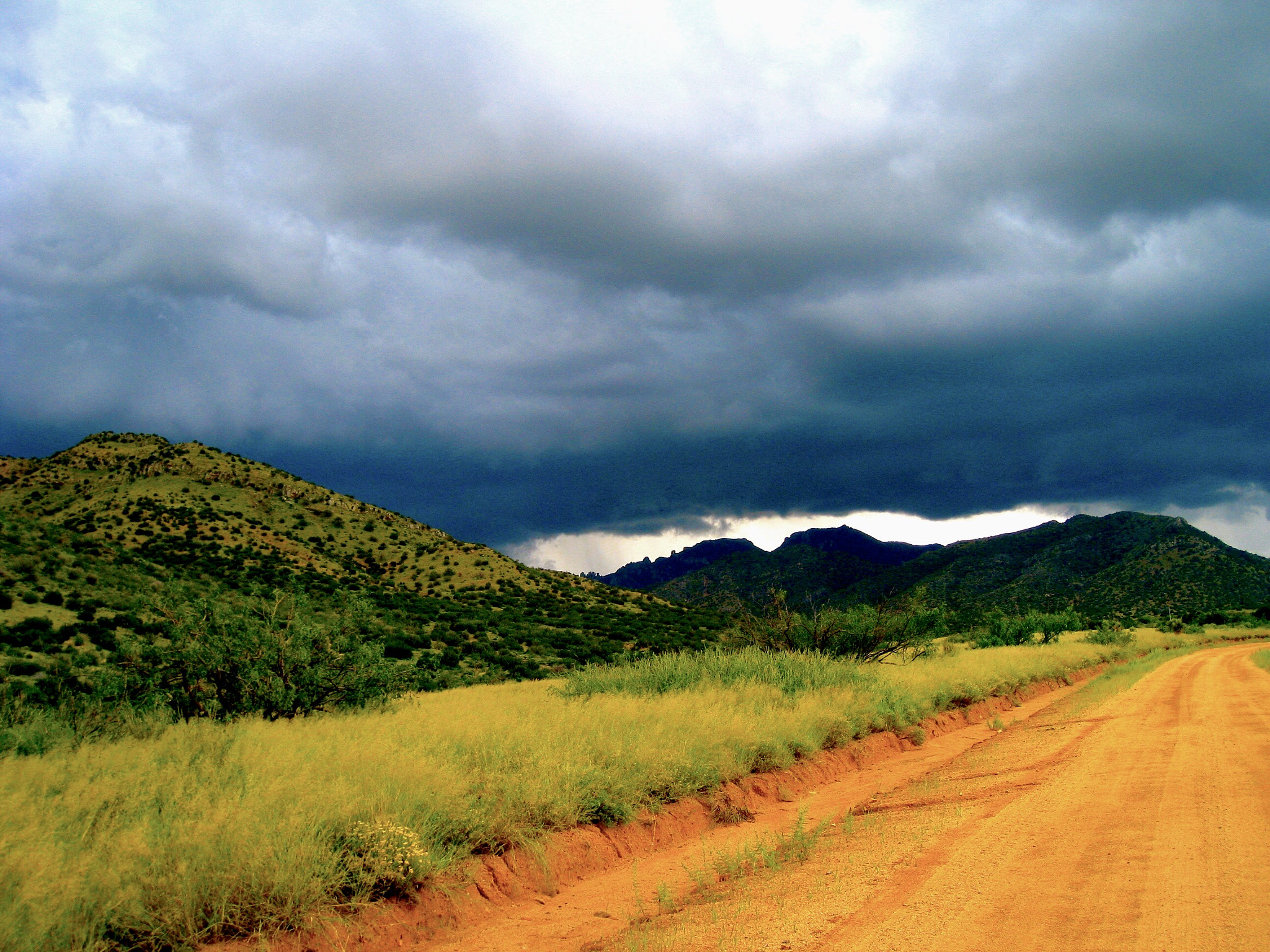 Canon POWERSHOT SD870 IS sample photo. Fast approaching storm, chiricahua mountains, arizona 2008 photography