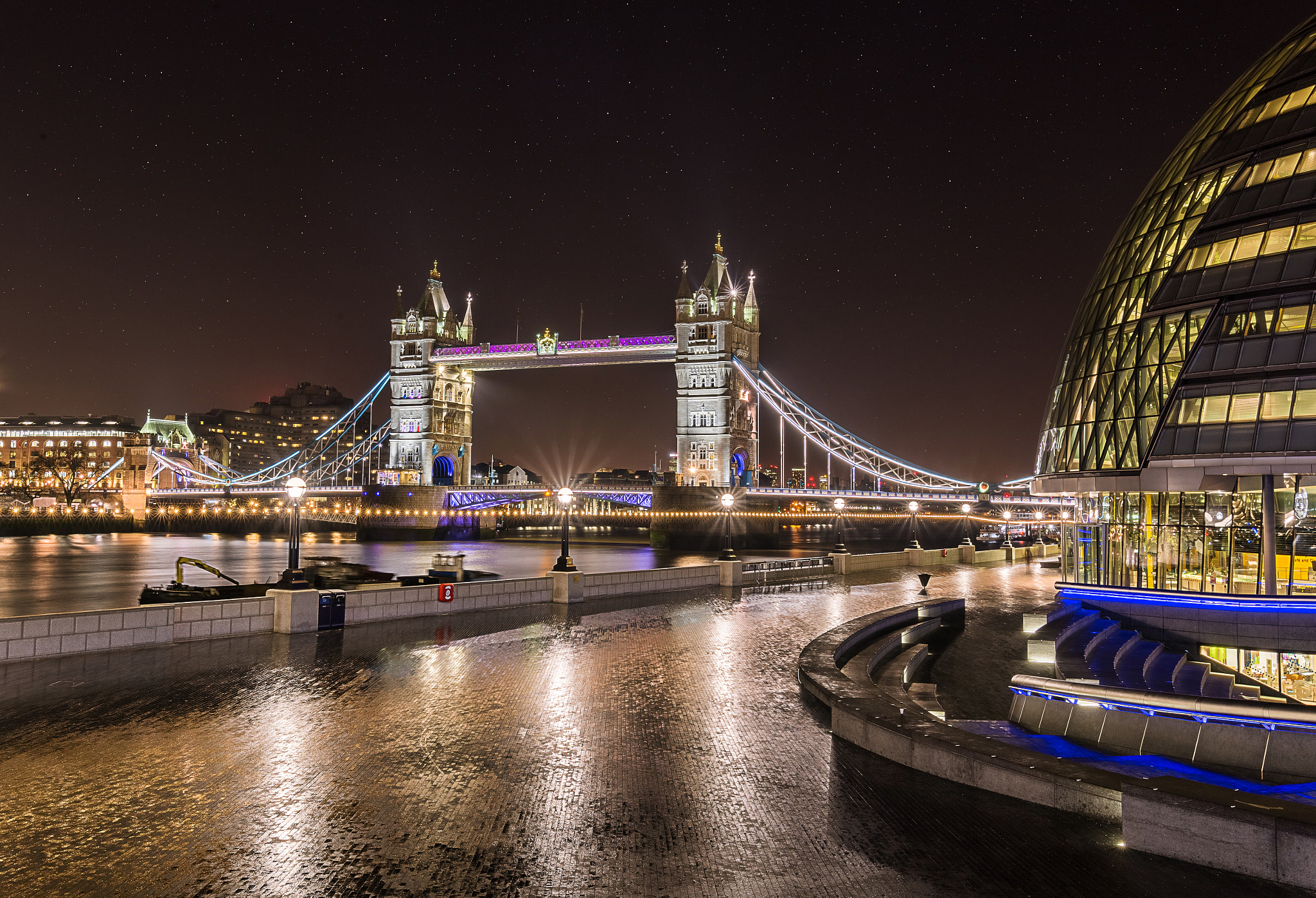 Canon EOS 6D + Canon EF 300mm f/2.8L sample photo. A bridge under the stars photography