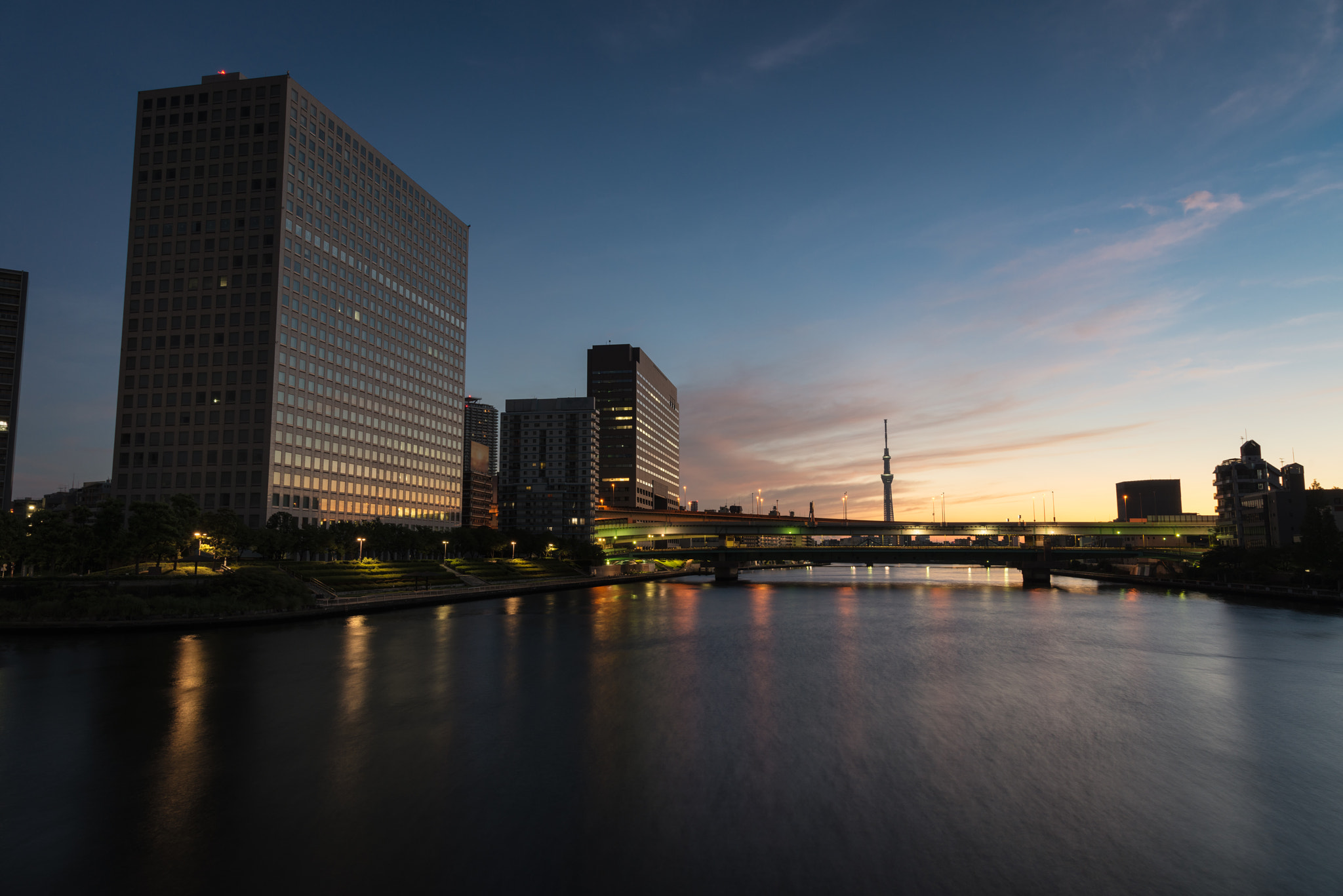 Nikon D800E + Sigma 24-105mm F4 DG OS HSM Art sample photo. Tokyo at dawn photography