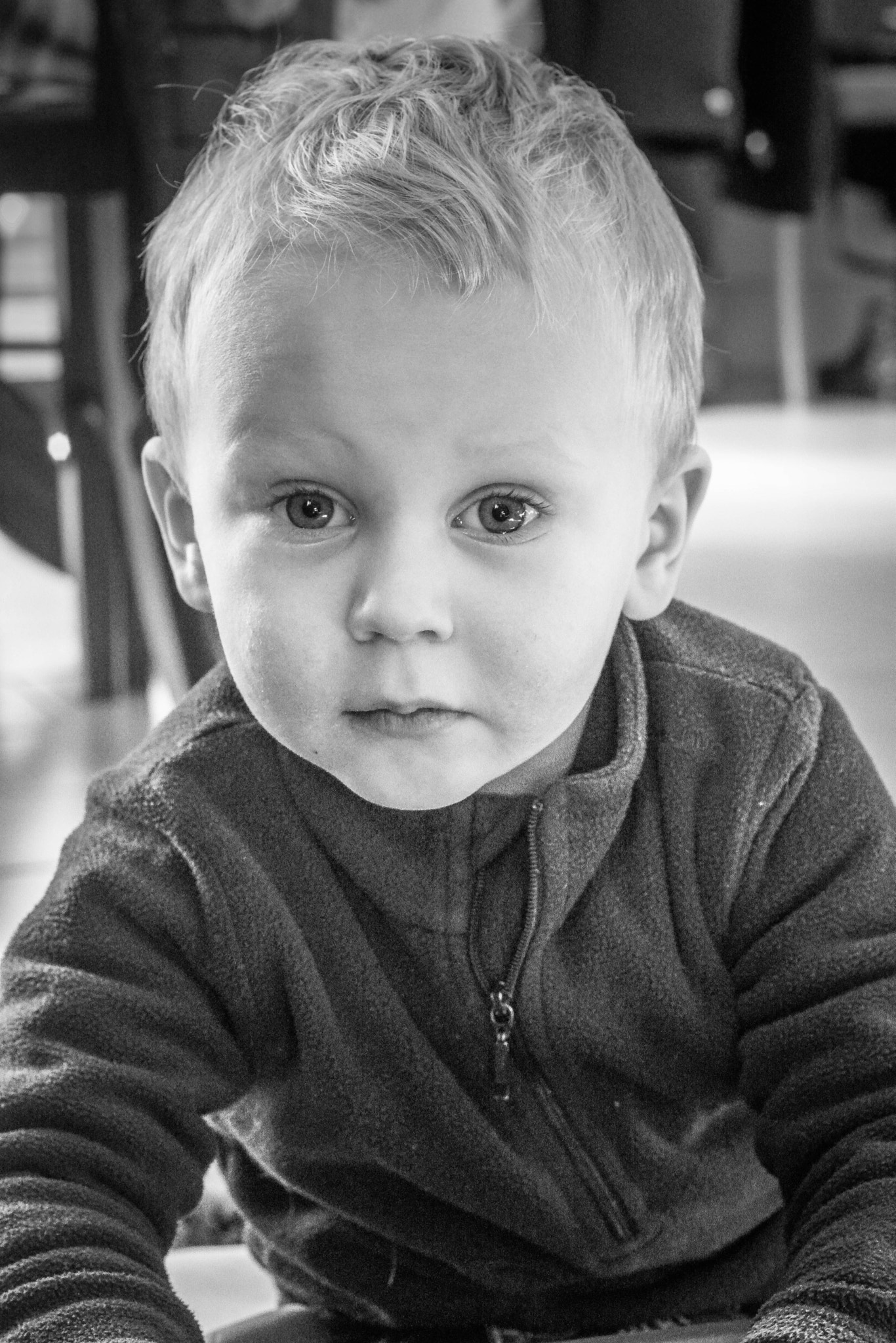 Nikon D5200 + Nikon AF Nikkor 50mm F1.8D sample photo. Kid black & white photography