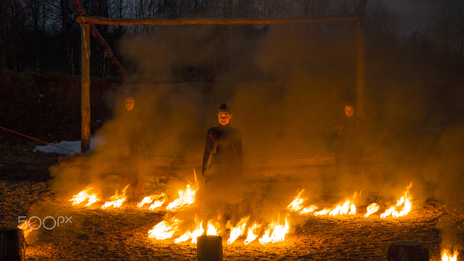 Sony SLT-A65 (SLT-A65V) + Sony DT 18-55mm F3.5-5.6 SAM sample photo. Fire show photography