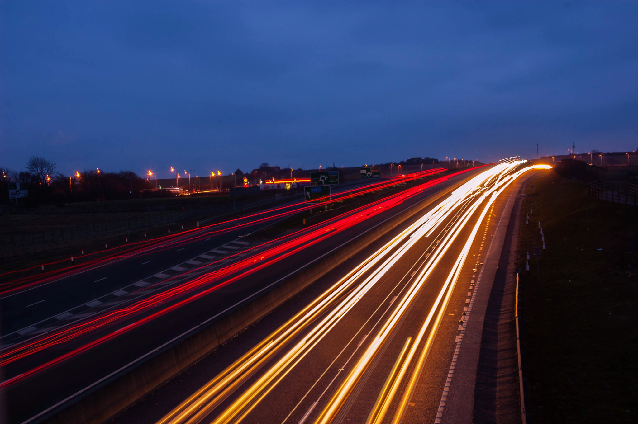 Nikon D50 sample photo. Light trails photography