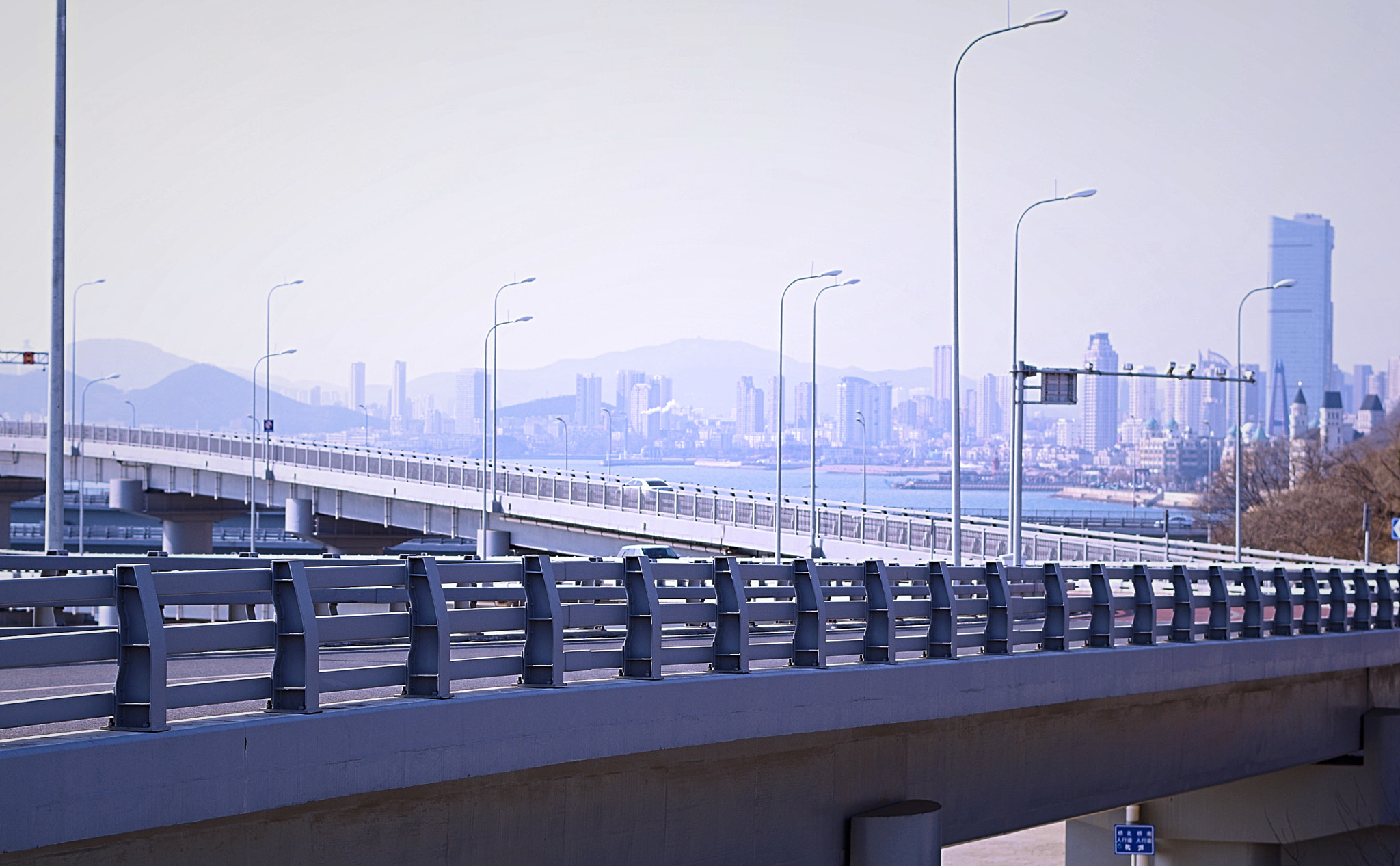 Pentax K-50 + Pentax smc DA* 55mm F1.4 SDM sample photo. Bridge across the bay photography