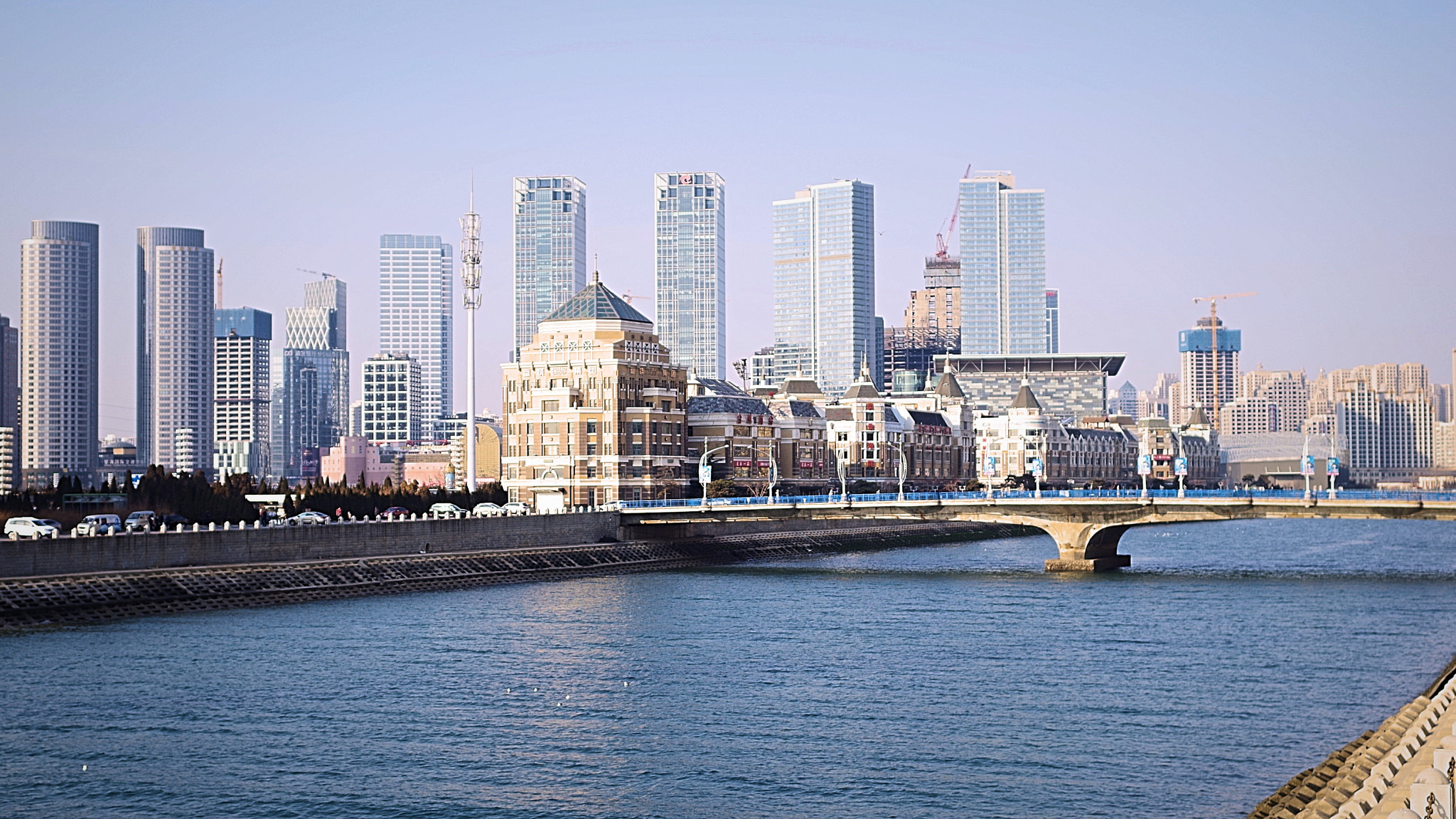 Pentax K-50 sample photo. Buildings along the river photography