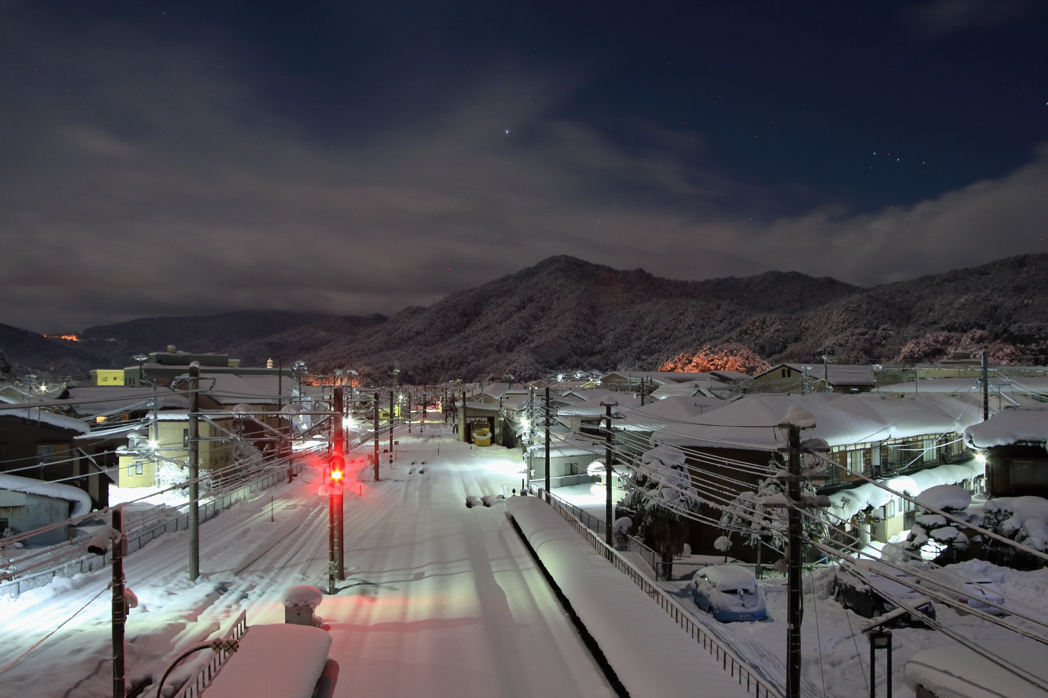 Canon EOS-1D Mark III sample photo. Night of the snow light photography