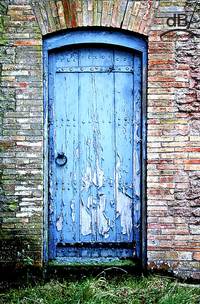 Canon EOS 6D sample photo. Flaky blue church door photography