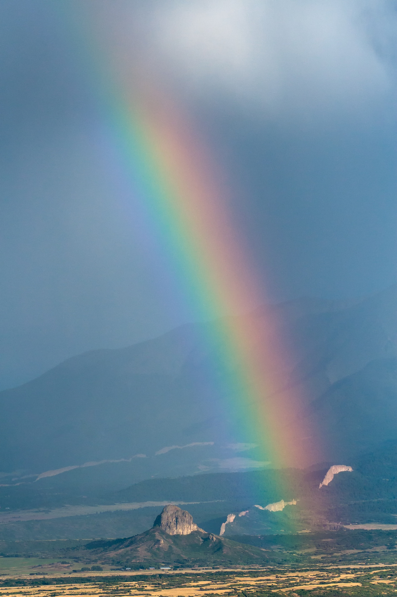 Canon EOS 30D + Canon EF 70-200mm F4L USM sample photo. Butte rainbow photography