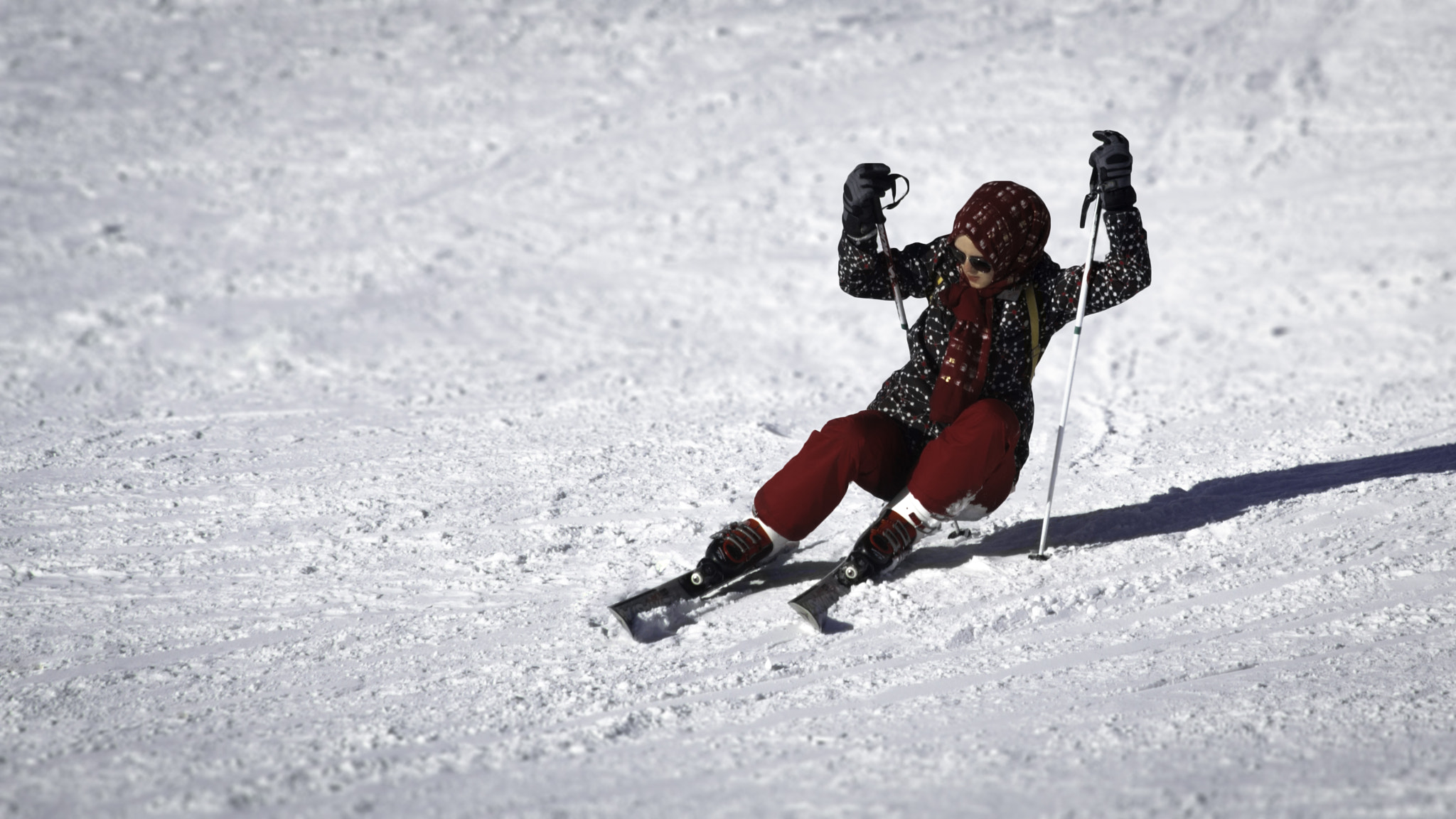 Canon EOS 60D + EF75-300mm f/4-5.6 sample photo. Ski photography