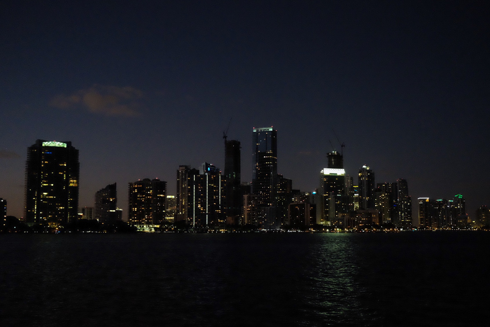Fujifilm X-T10 + Fujifilm XF 27mm F2.8 sample photo. Miami skyline from the rickenbacker causeway. photography