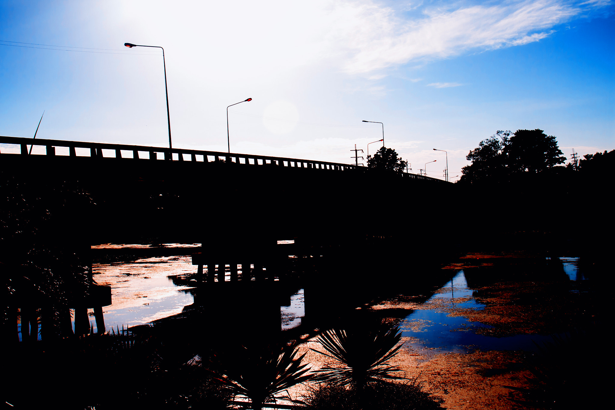 Canon EOS 50D + Canon EF 17-40mm F4L USM sample photo. Nice bridge river view photharam ratchaburi thailand photography