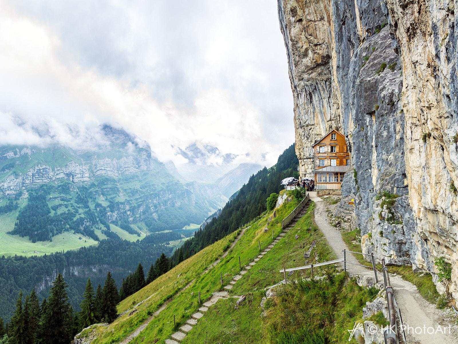 Canon EF-S 18-135mm F3.5-5.6 IS sample photo. Berggasthaus aescher-wildkirchli switzerland photography