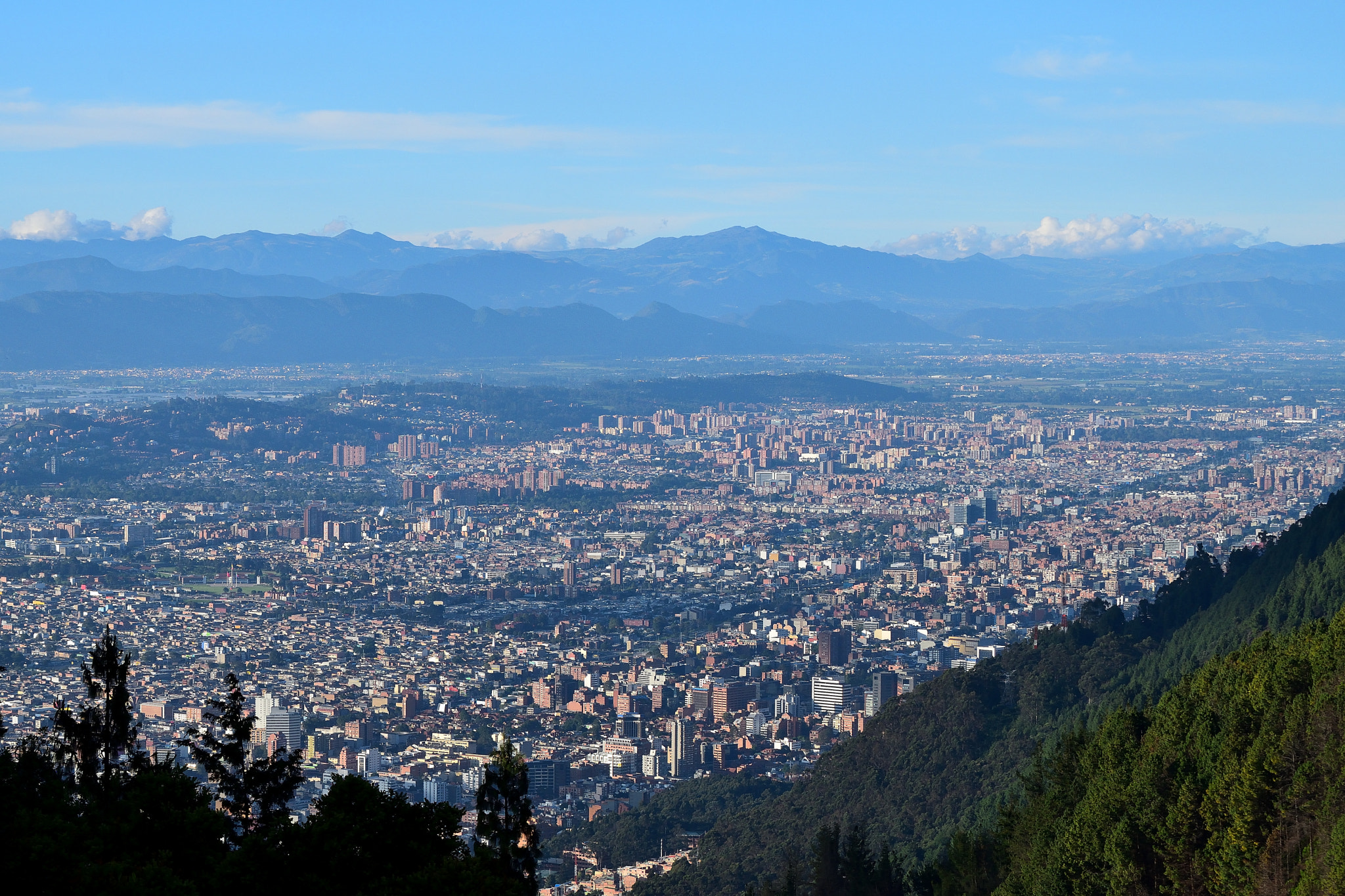 Nikon D3300 + Tamron SP 70-300mm F4-5.6 Di VC USD sample photo. Bogota north from above photography