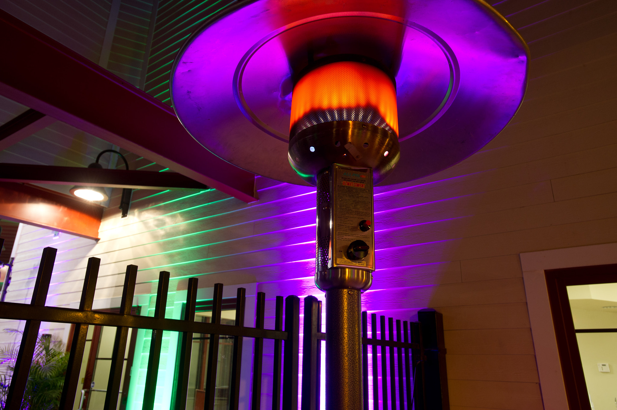 Nikon AF-S Nikkor 17-35mm F2.8D ED-IF sample photo. Patio heater 
. photography