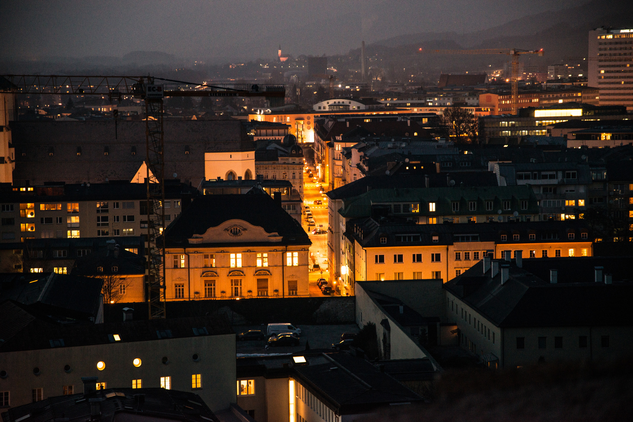 Nikon D800 + Sigma 24-105mm F4 DG OS HSM Art sample photo. Salzburg at night photography