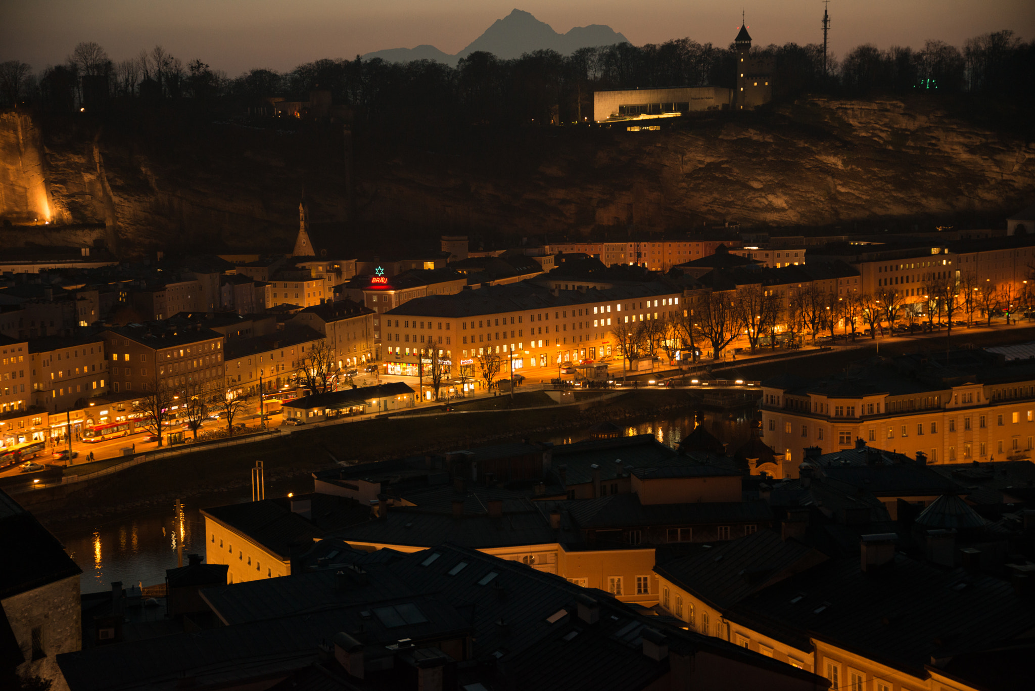 Nikon D800 + Sigma 24-105mm F4 DG OS HSM Art sample photo. Salzburg at night photography