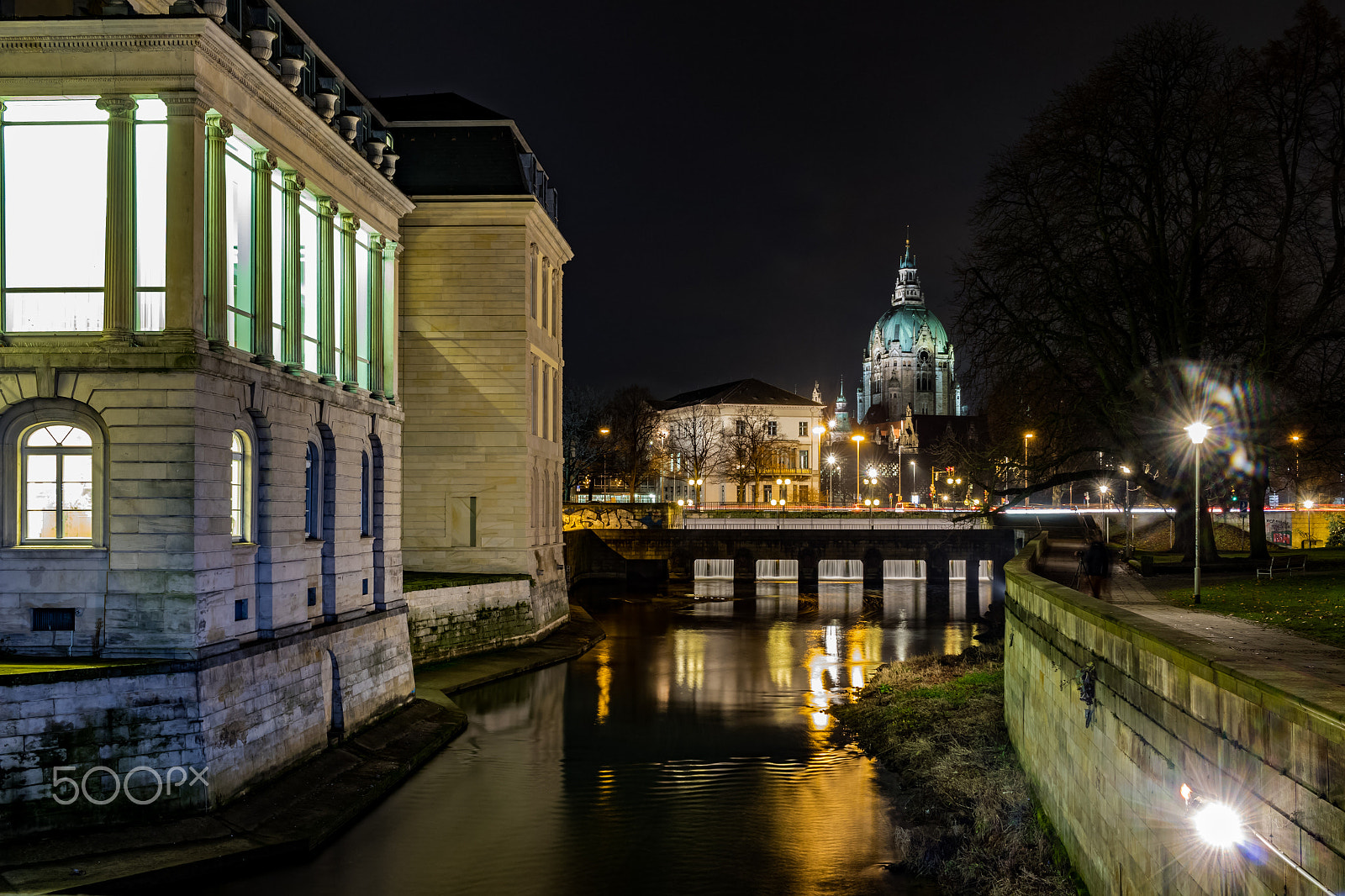 Canon EF-S 24mm F2.8 STM sample photo. Hannover at night photography