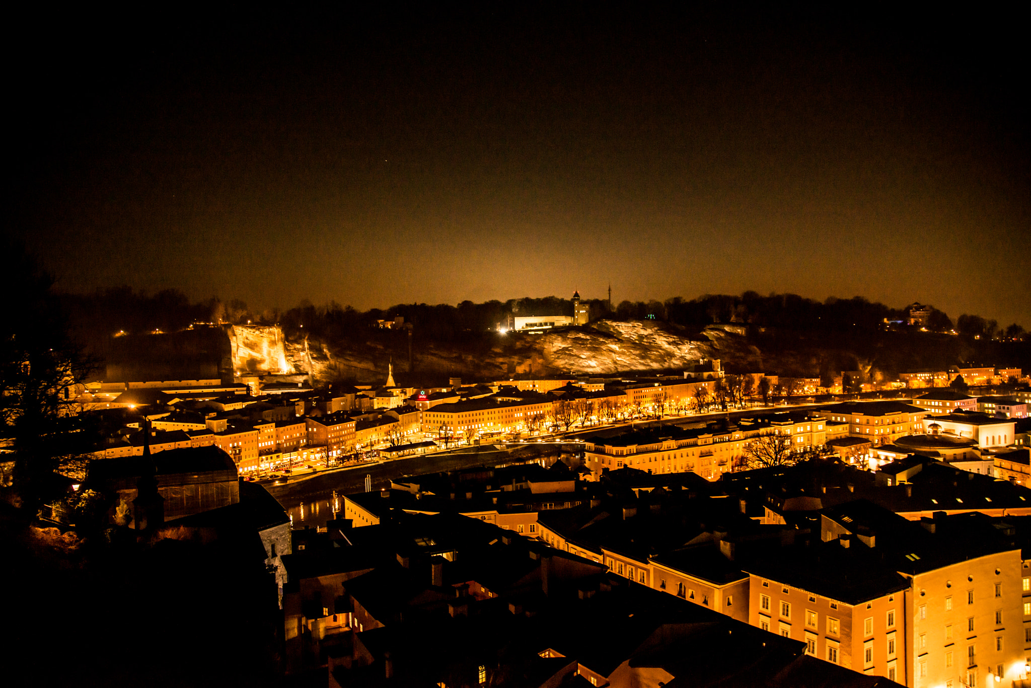 Nikon D800 + Sigma 24-105mm F4 DG OS HSM Art sample photo. Salzburg at night photography