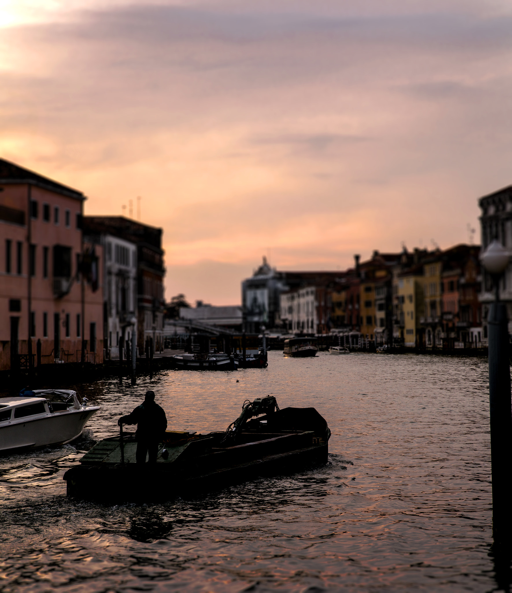 Canon EOS 70D sample photo. Colorful sunset in canal grande, venice photography