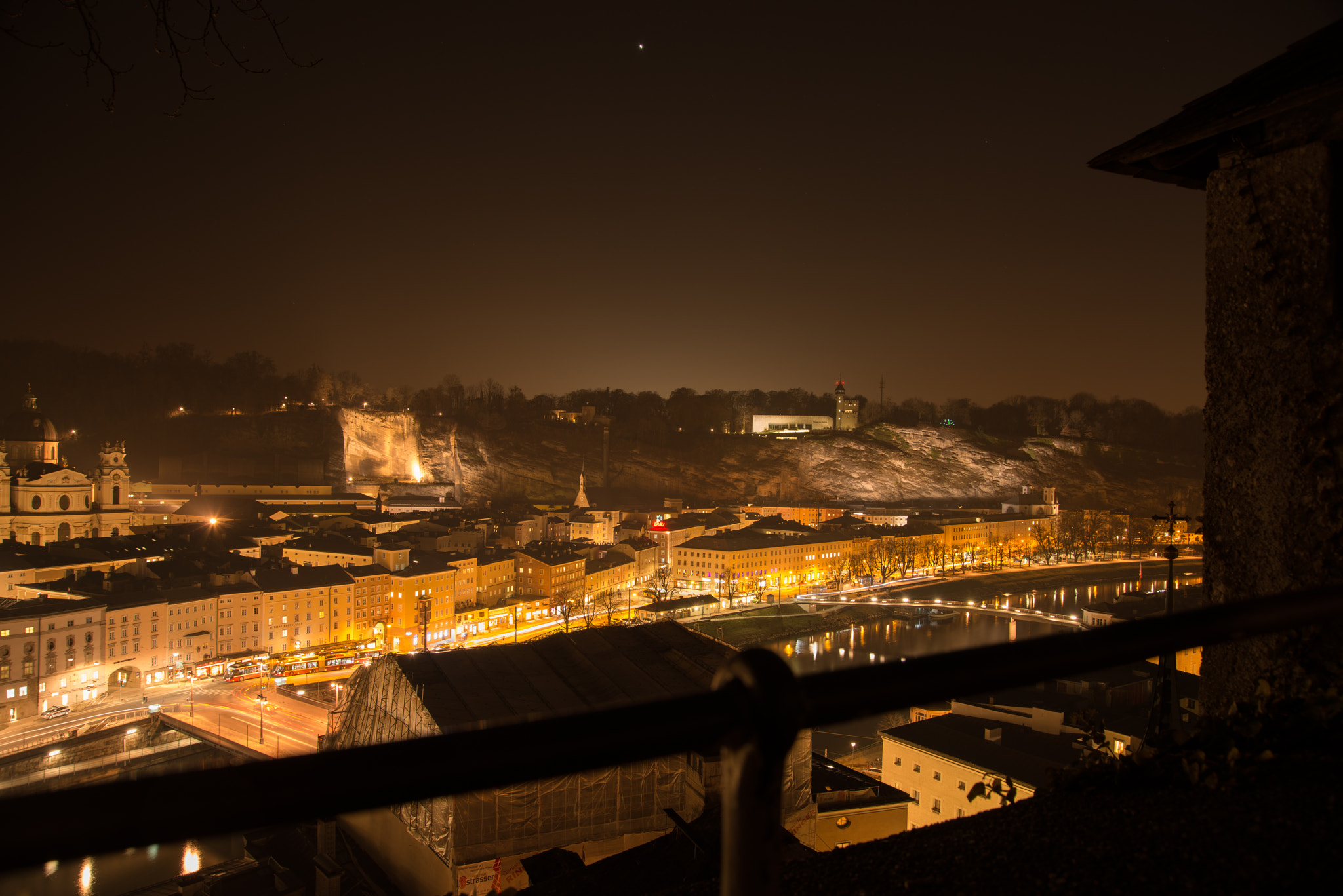 Nikon D800 + Sigma 24-105mm F4 DG OS HSM Art sample photo. Salzburg at night photography