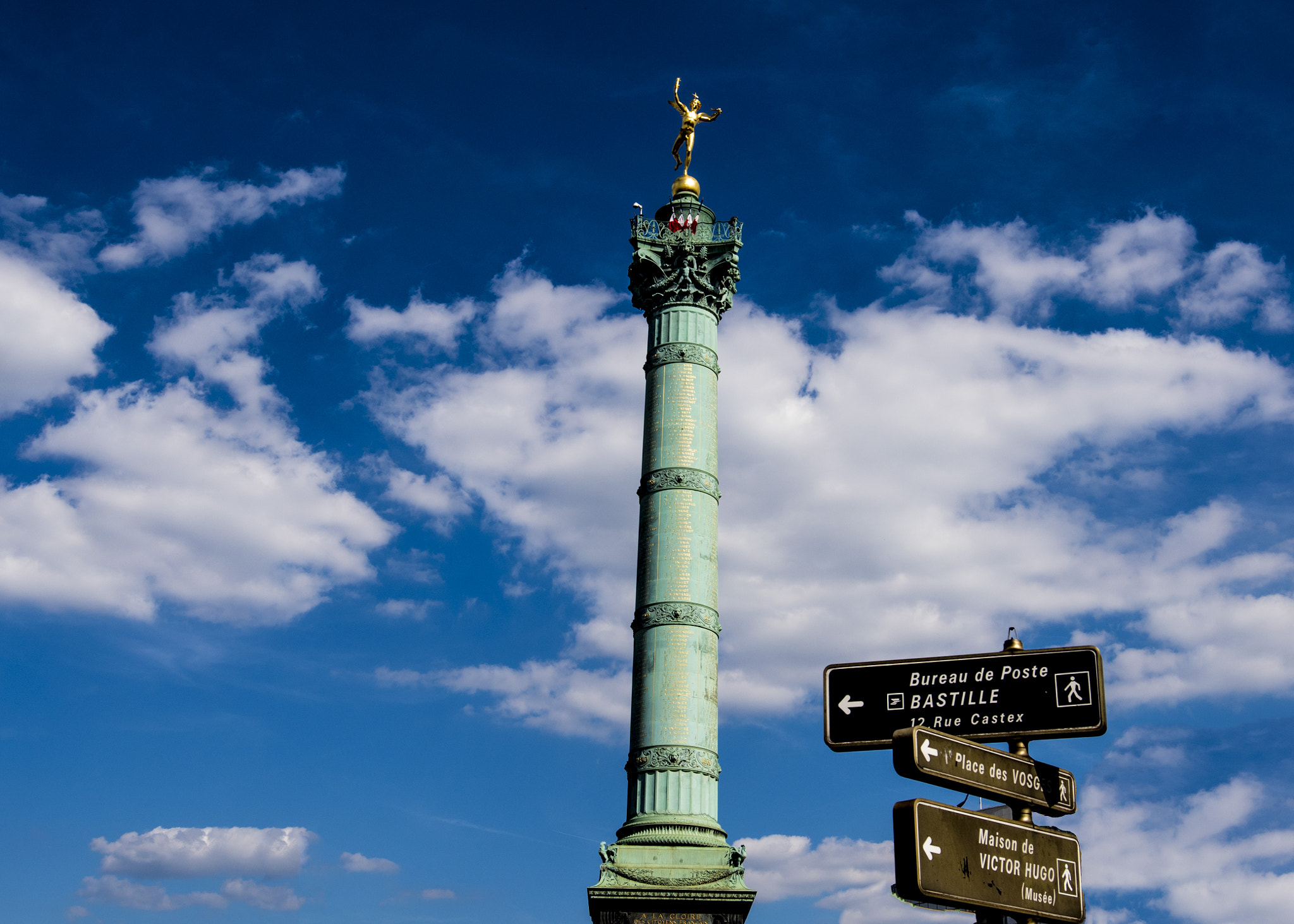 Nikon D810 sample photo. Bastille statue photography