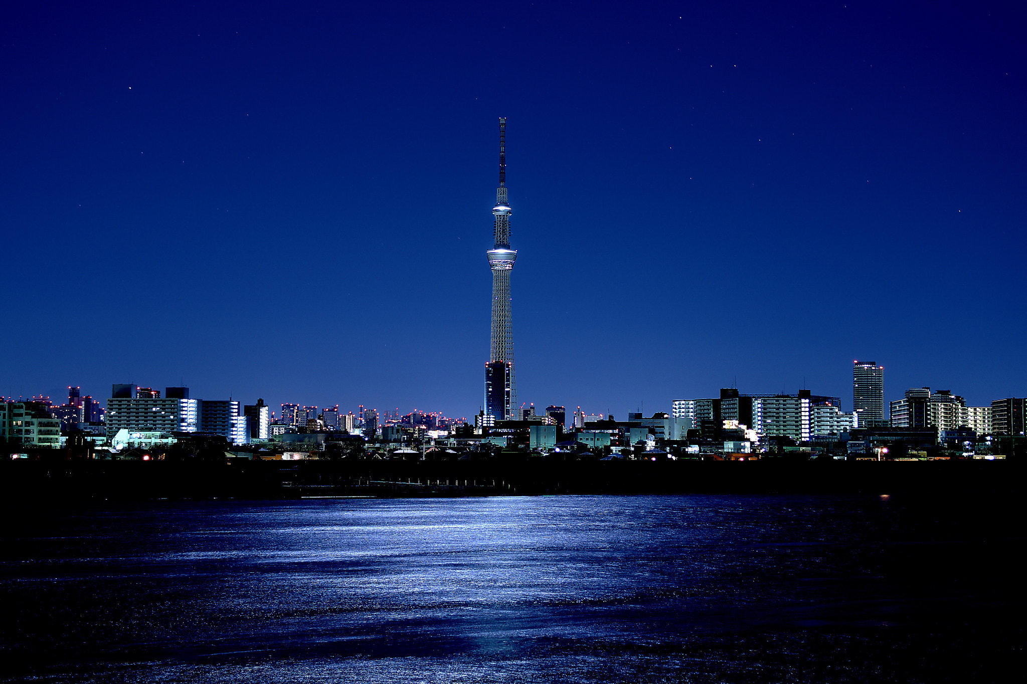 Sony a6000 + Sigma 30mm F1.4 DC DN | C sample photo. Late night tokyo skytree photography