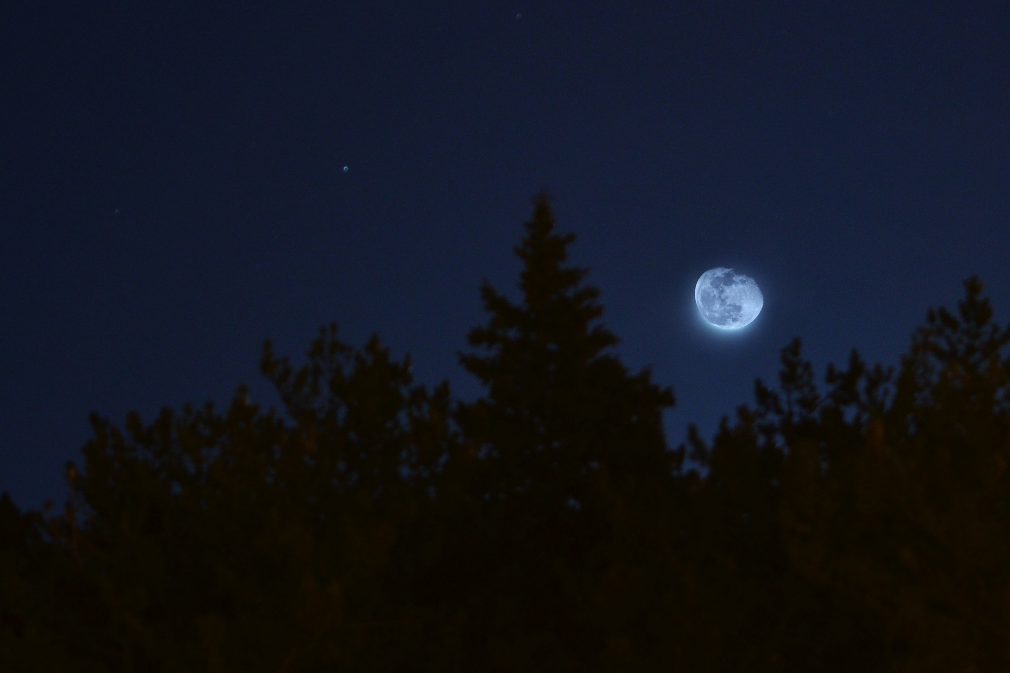 Nikon D3100 + Sigma 18-200mm F3.5-6.3 DC OS HSM sample photo. The moon photography