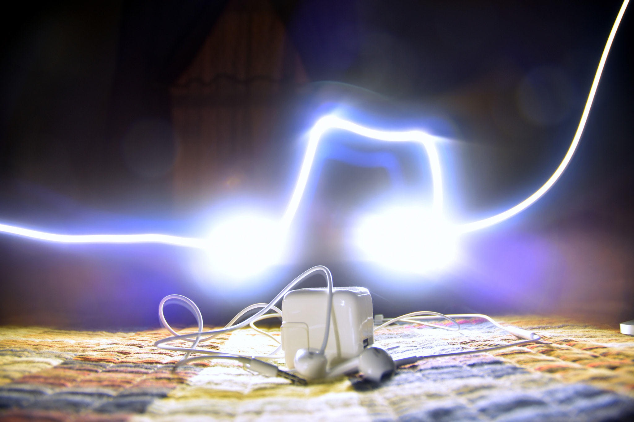 Nikon D3400 sample photo. Music light trail photography