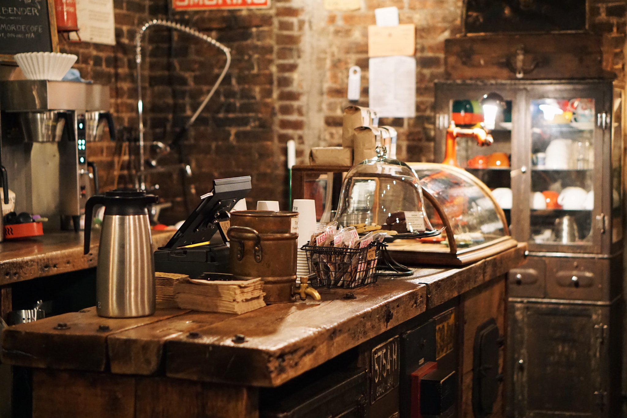 Sony E 50mm F1.8 OSS sample photo. Black brick coffee photography
