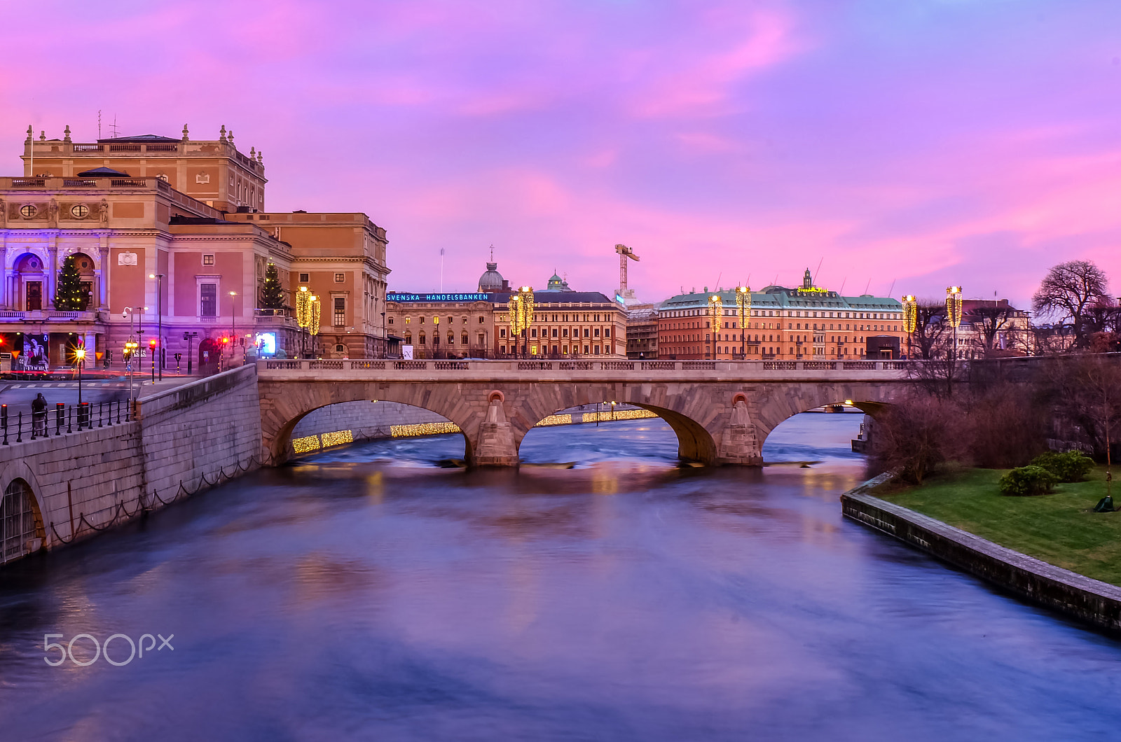 Fujifilm X-A1 sample photo. Winter sunset in stockholm photography