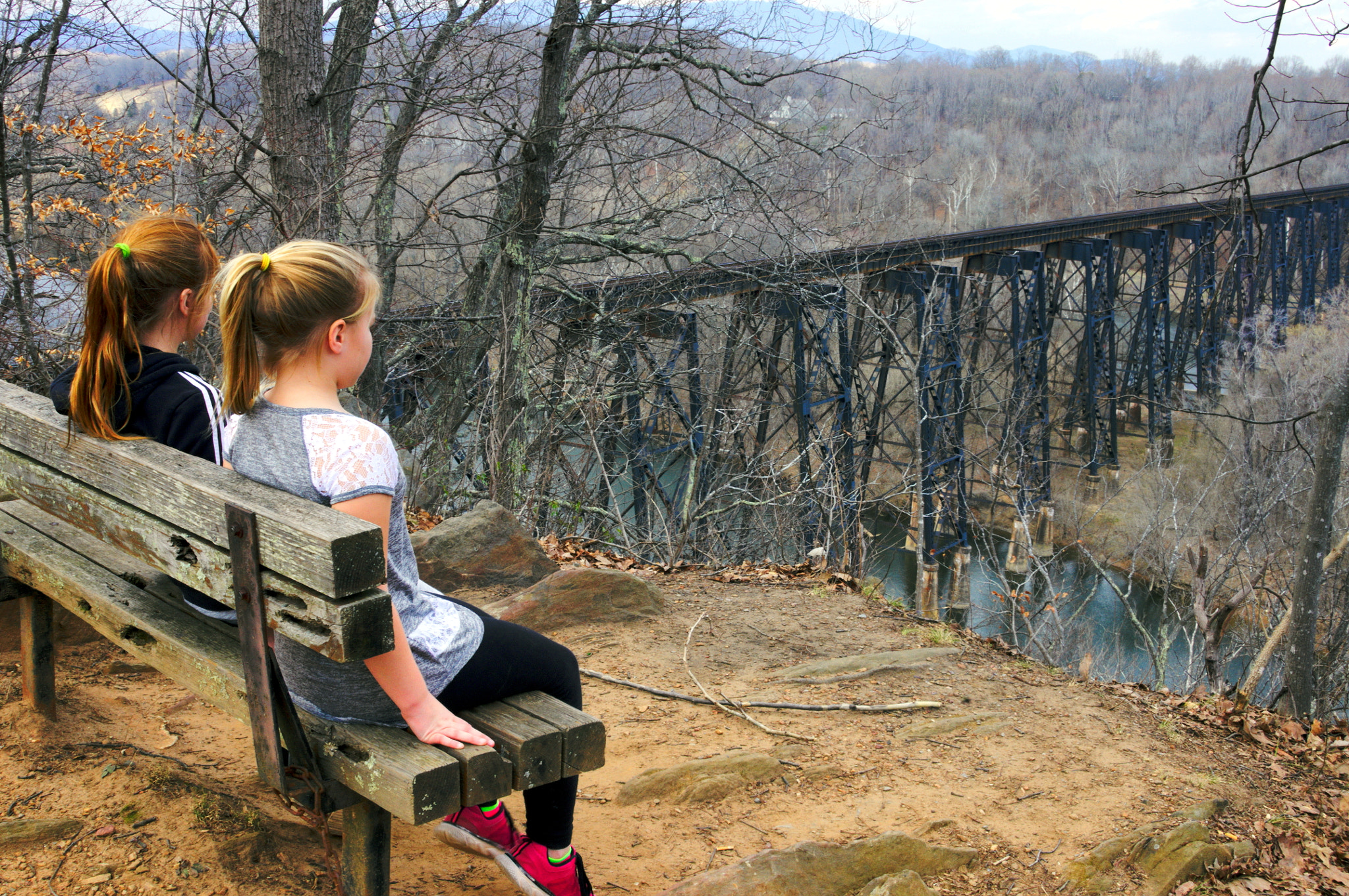 Pentax K-x sample photo. Riverside park, lynchburg va., railroad bridge photography