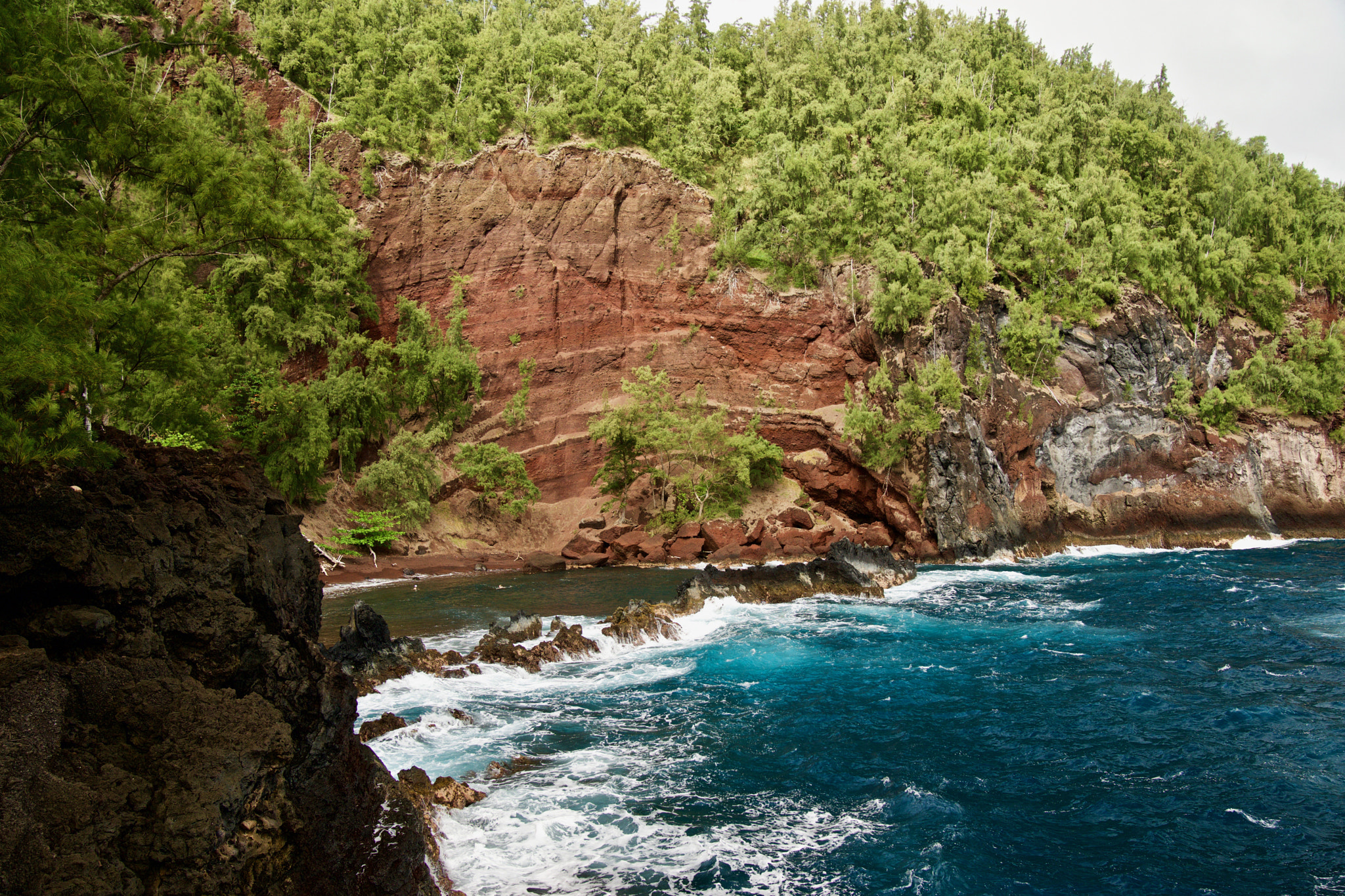 Sony a7 sample photo. Red sand beach viewpoint photography