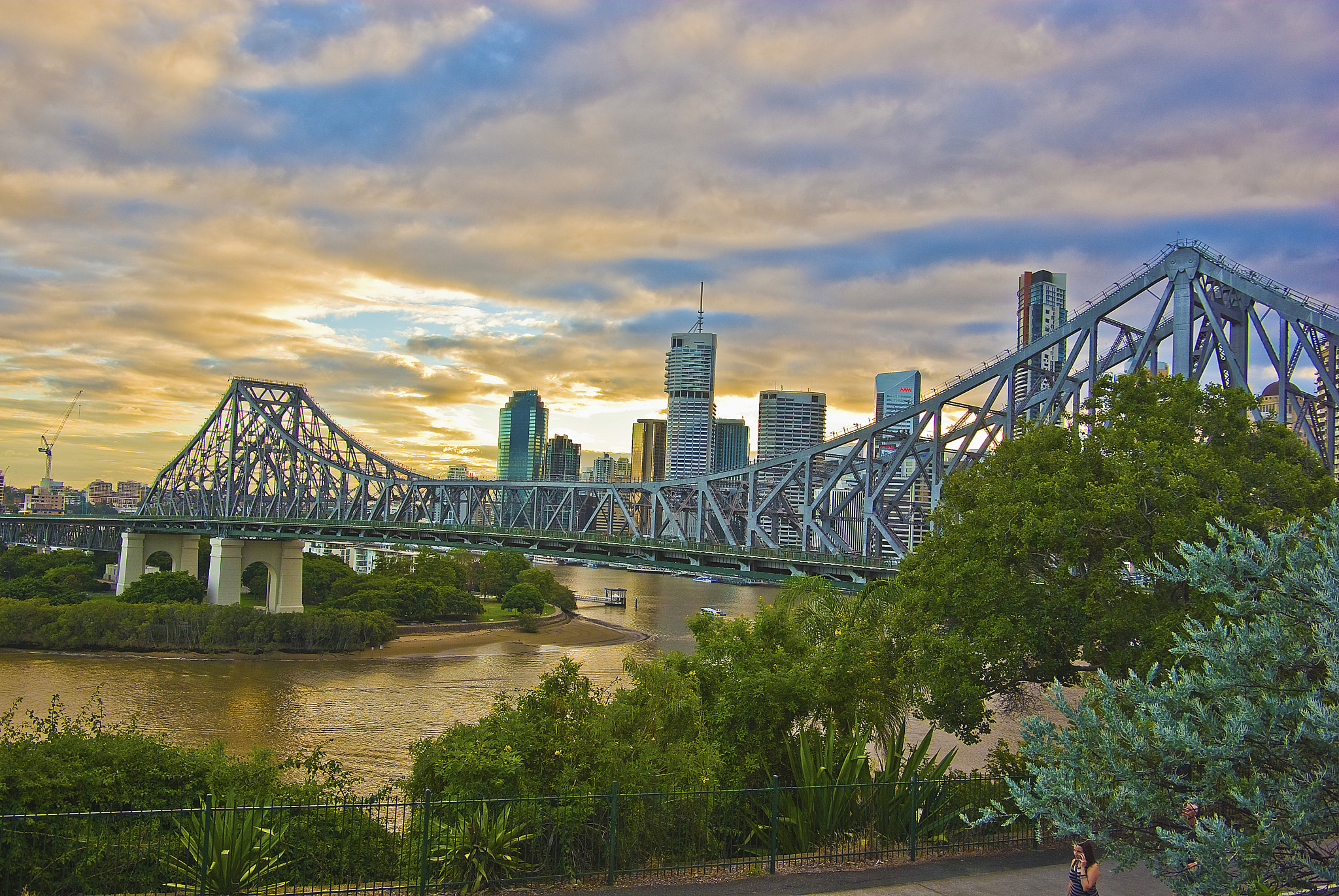 Pentax K10D + Pentax smc DA 16-45mm F4 ED AL sample photo. Bridge view sunset photography