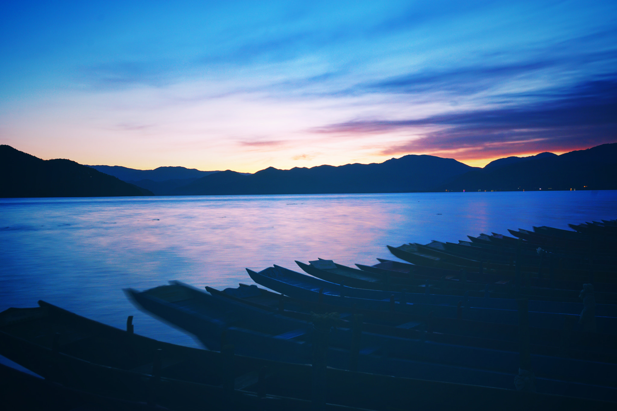 Sony a6000 sample photo. The lugu lake blues poems distant dawn photography
