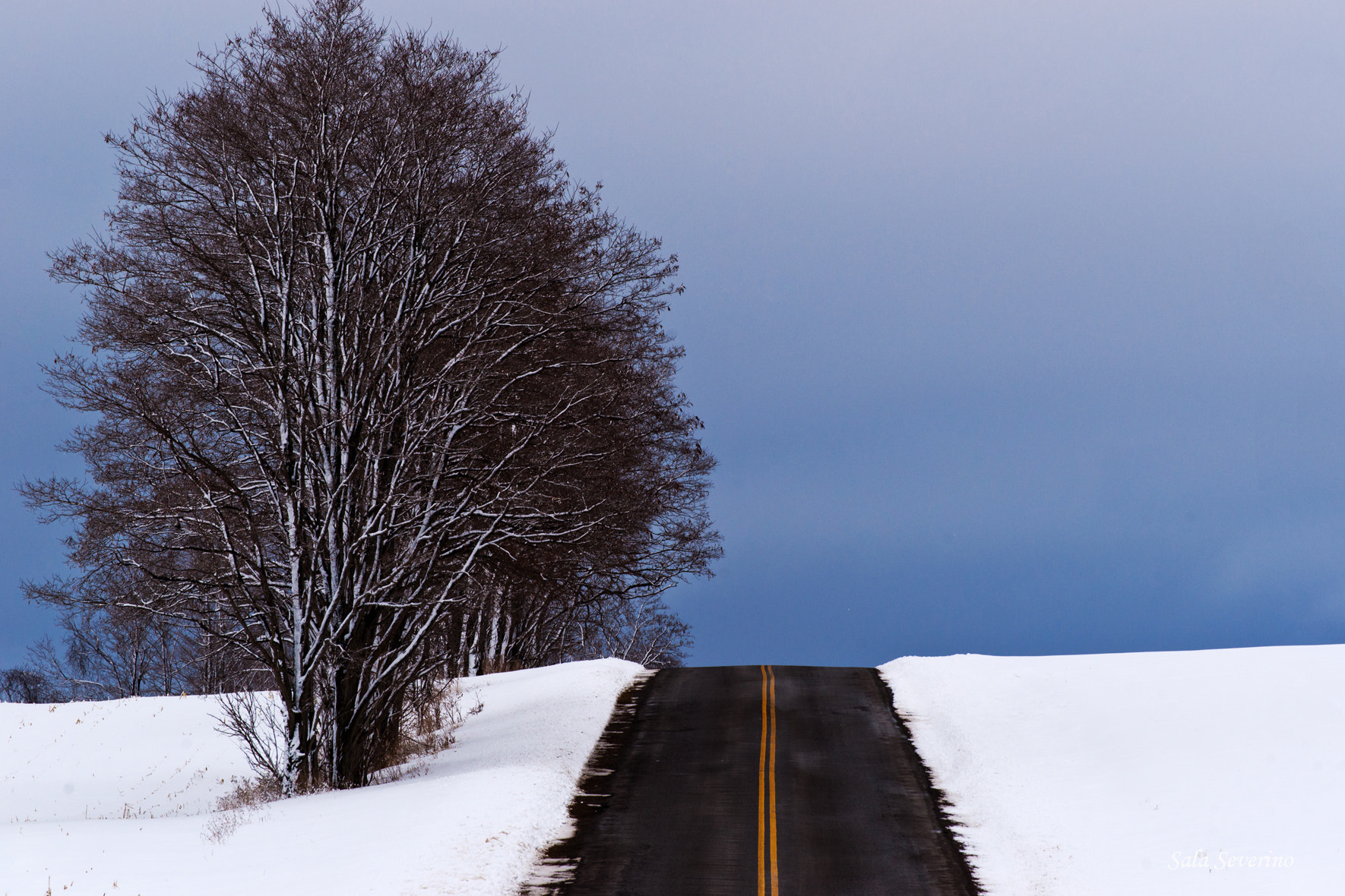 Sony 70-300mm F4.5-5.6 G SSM sample photo. Snow on the way photography