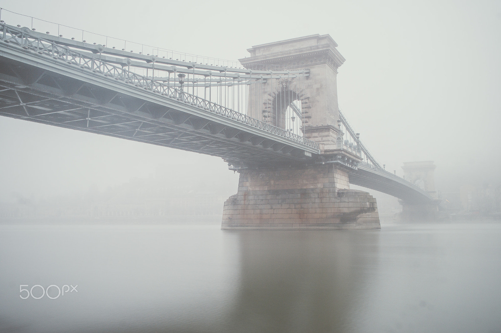 Samsung NX30 + Samsung NX 18-55mm F3.5-5.6 OIS sample photo. Chain bridge on today's foggy morning photography