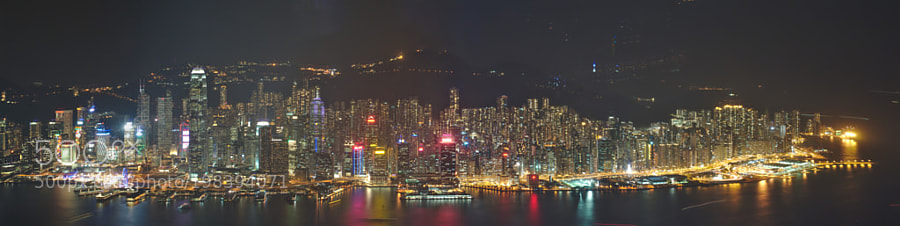 Central Hong Kong night skyline