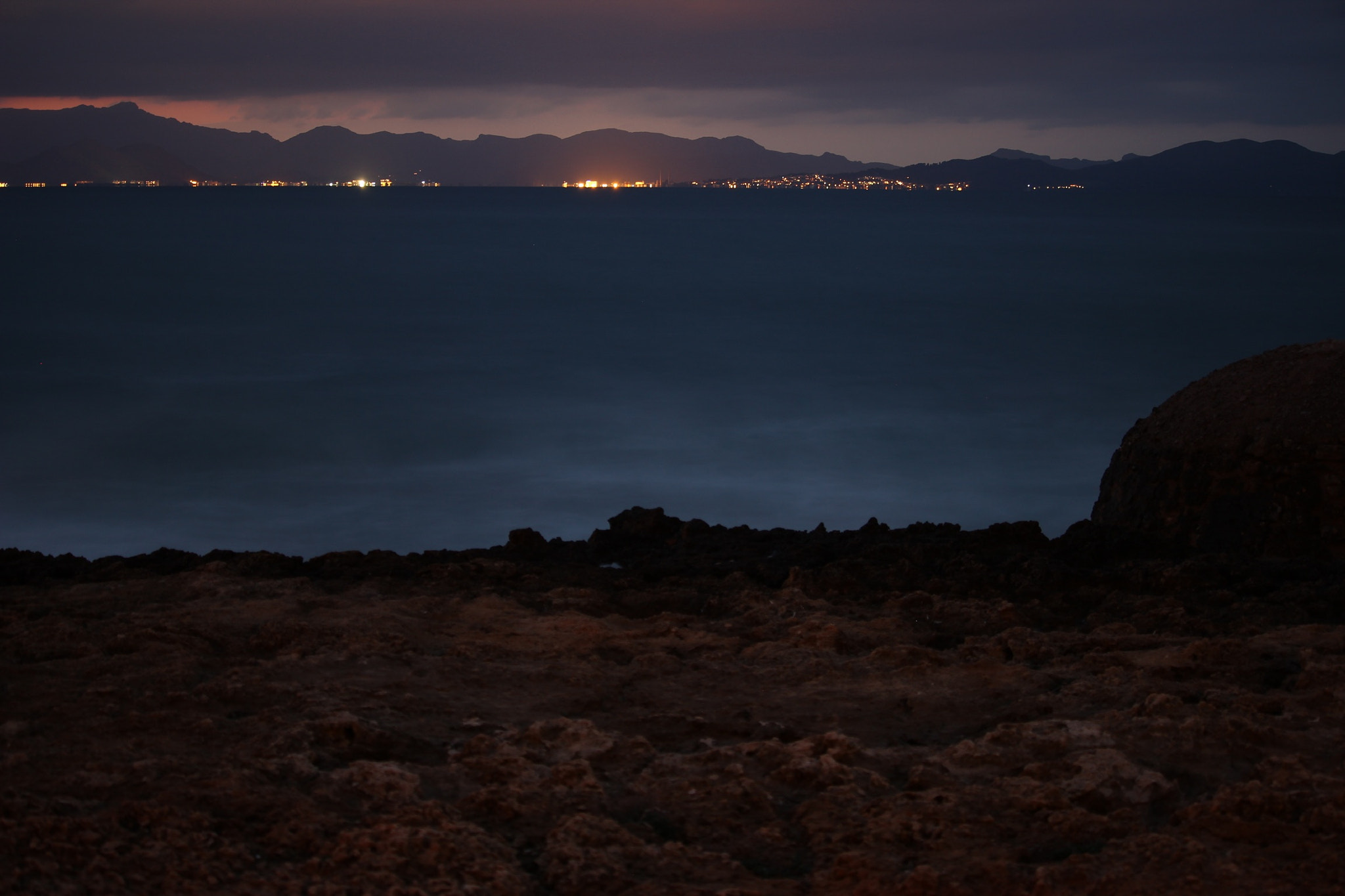 Canon EF-S 55-250mm F4-5.6 IS STM sample photo. Mallorca at night photography