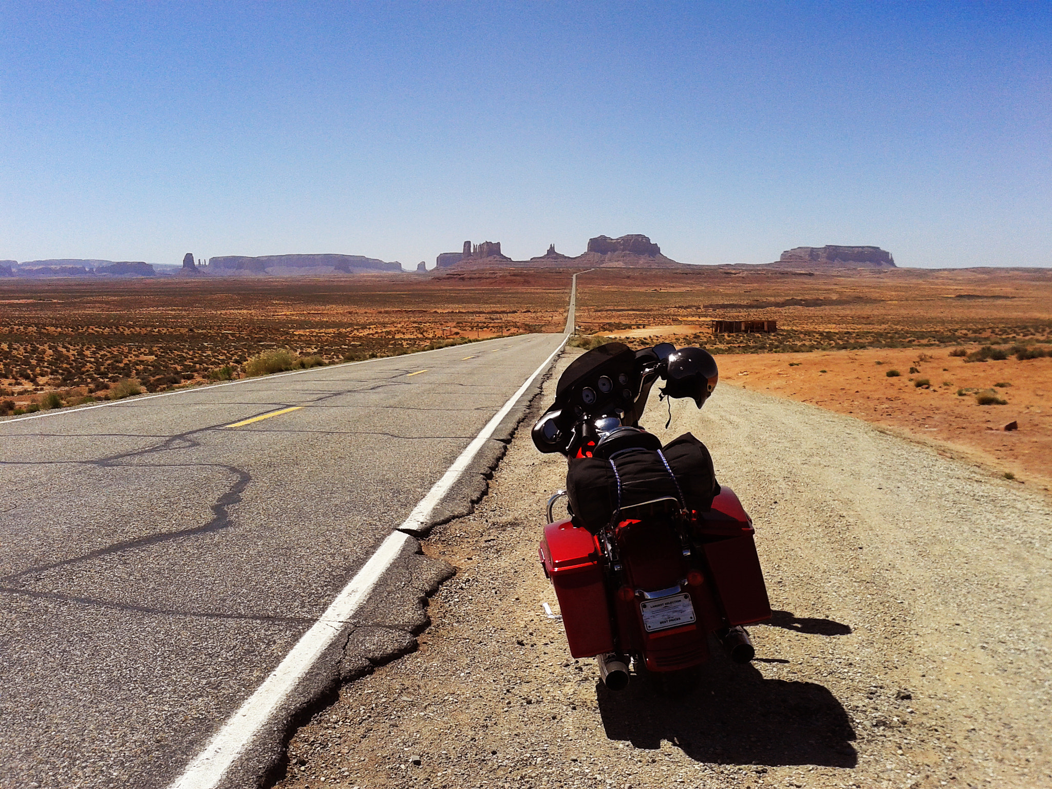 Samsung Galaxy S Advance sample photo. Harley davidson from monument valley, usa photography
